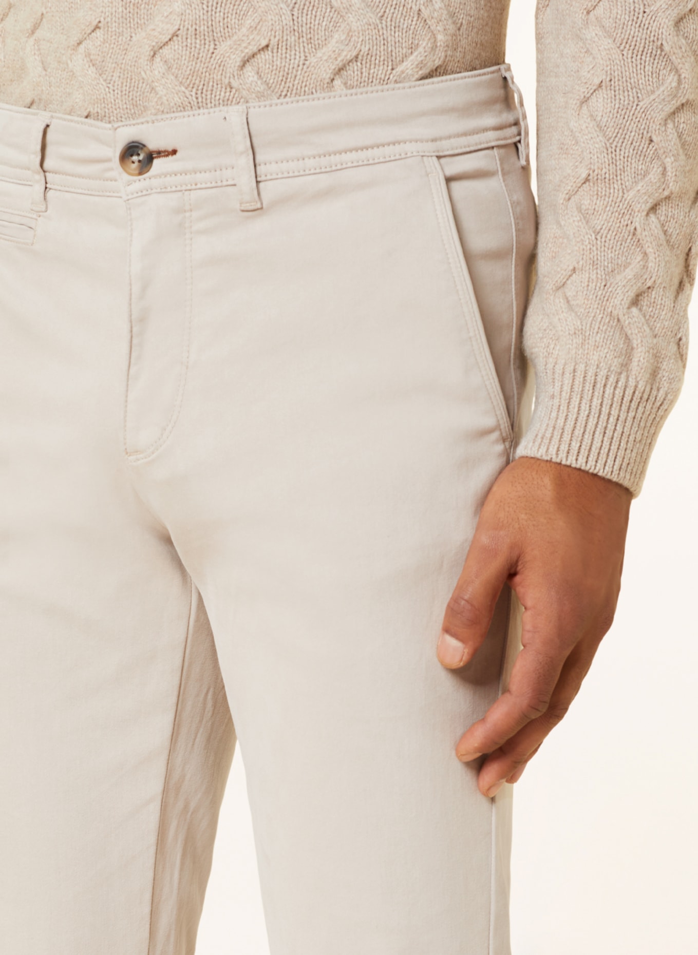 SAND COPENHAGEN Chino DILAN Modern Fit, Farbe: CREME (Bild 5)