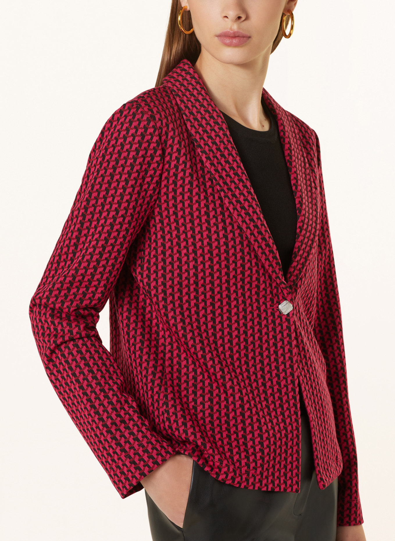 rich&royal Blazer with glitter thread, Color: PINK/ BLACK (Image 4)
