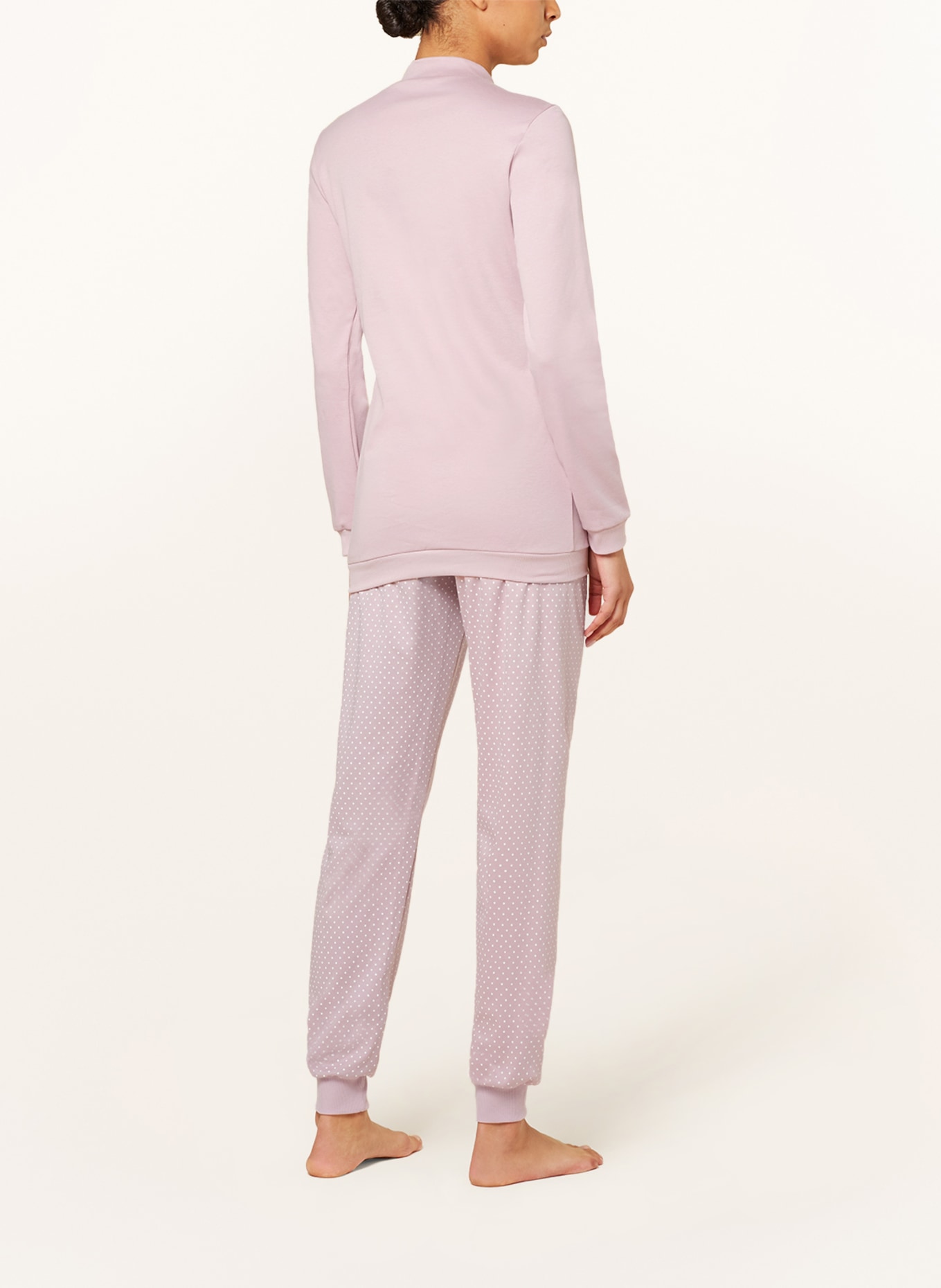 CALIDA Schlafanzug MIDNIGHT DREAMS, Farbe: ROSÉ/ WEISS (Bild 3)