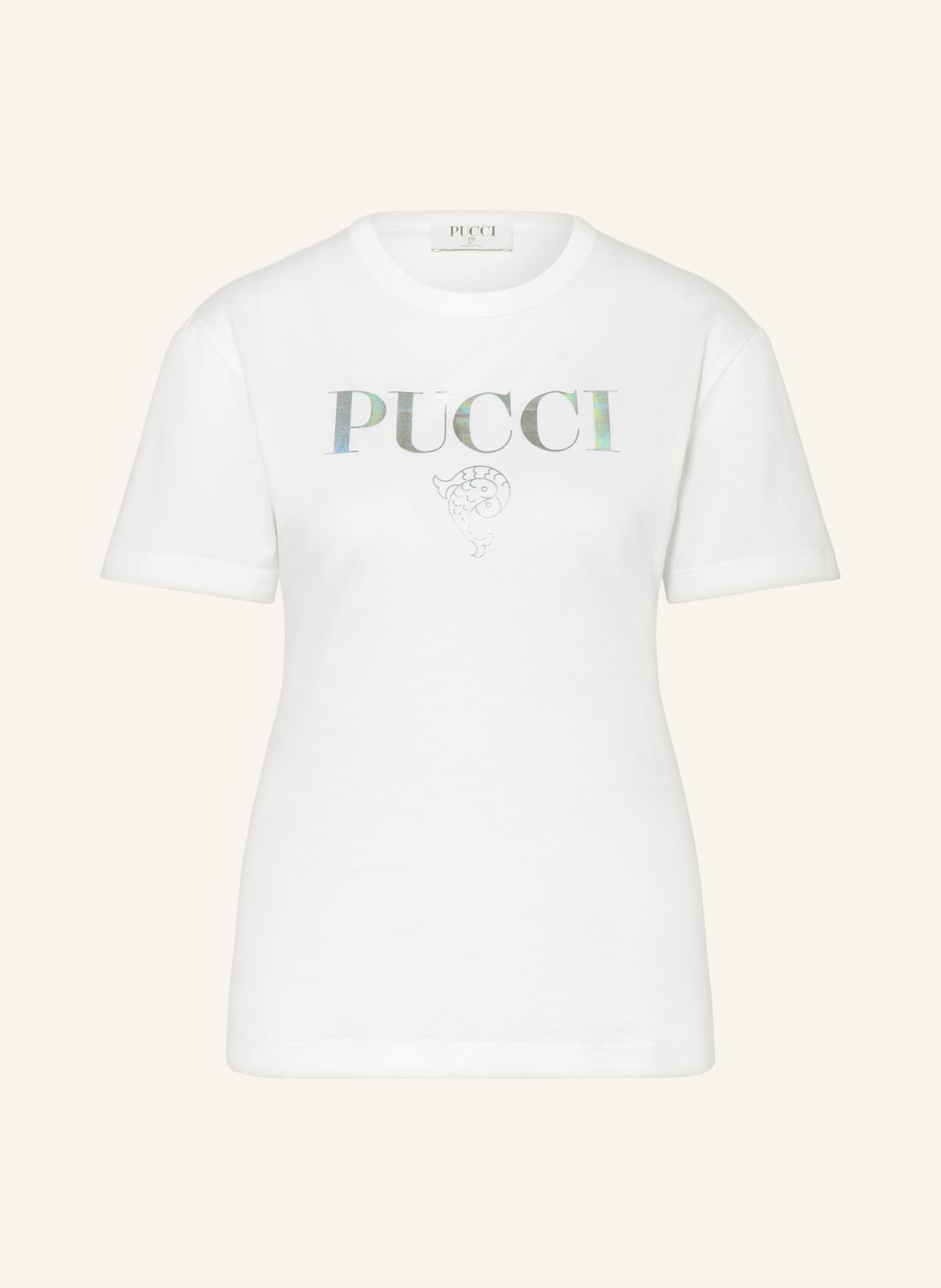 PUCCI T-Shirt, Farbe: WEISS/ SILBER (Bild 1)