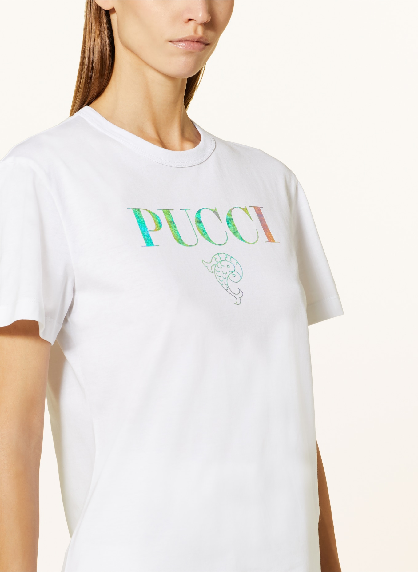 PUCCI T-shirt, Color: WHITE/ SILVER (Image 4)