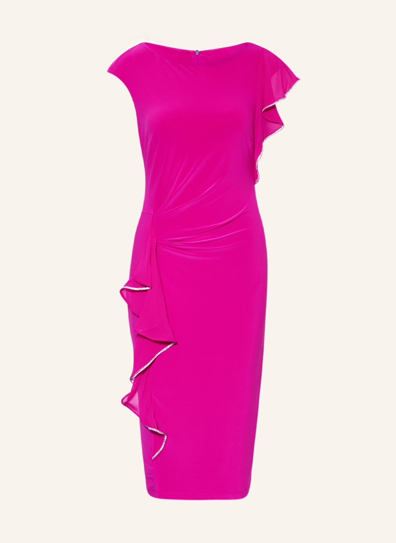 Joseph Ribkoff SIGNATURE Koktejlové šaty s ozdobnými kamínky, Barva: FUCHSIOVÁ (Obrázek 1)