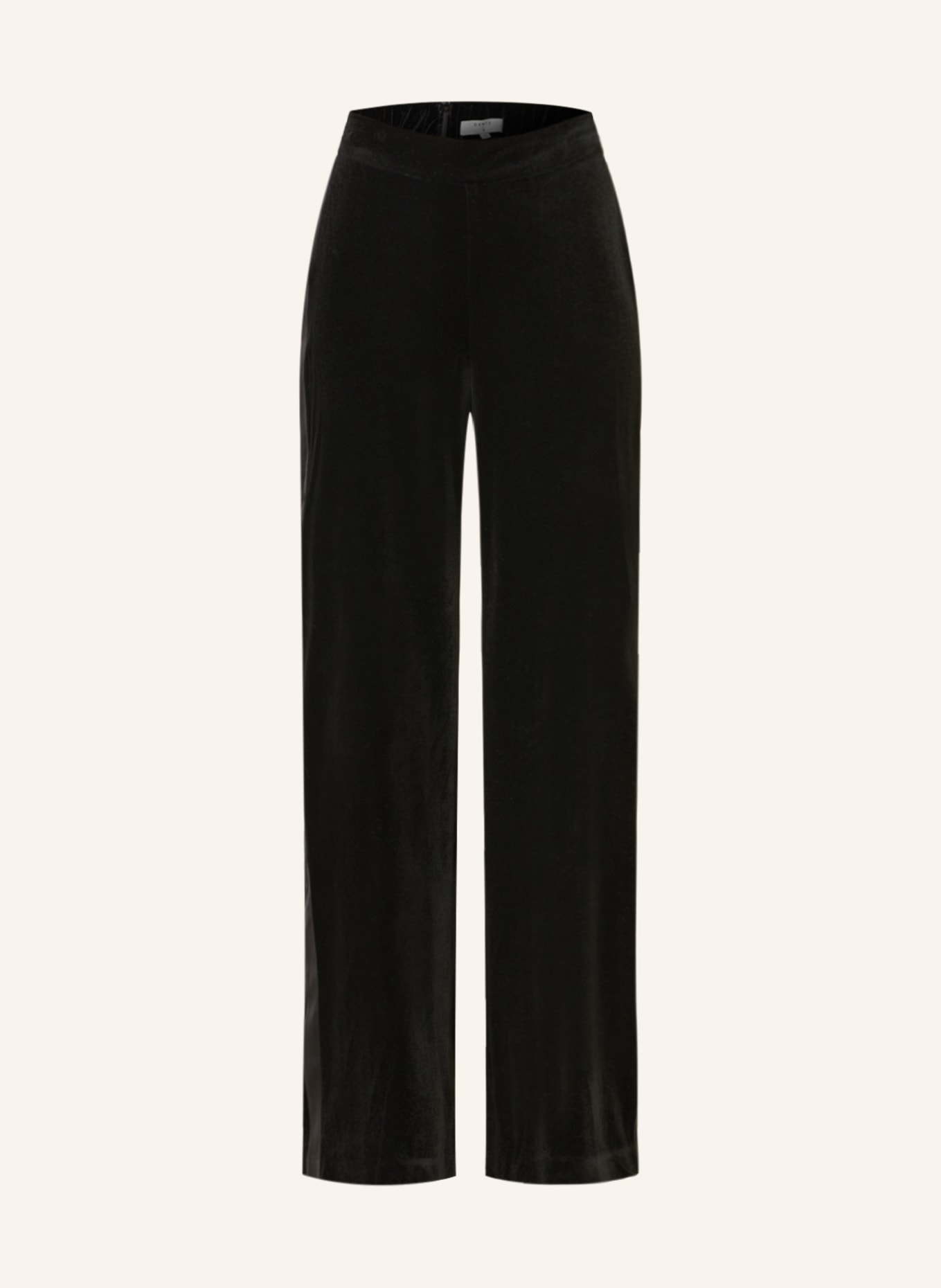 DANTE6 Wide leg trousers ALVIE made of velvet, Color: BLACK (Image 1)