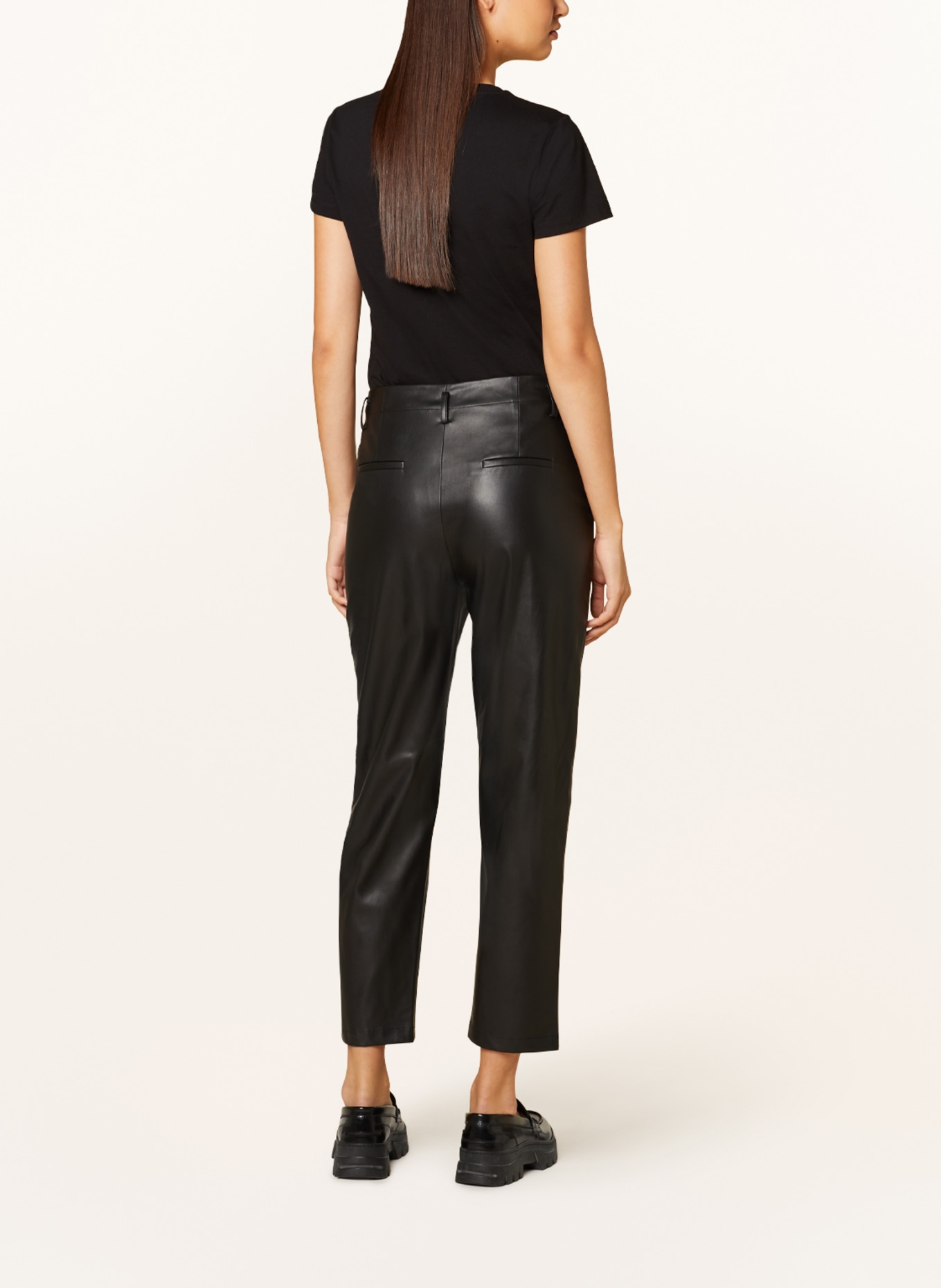 LIU JO Pants in leather look, Color: BLACK (Image 3)