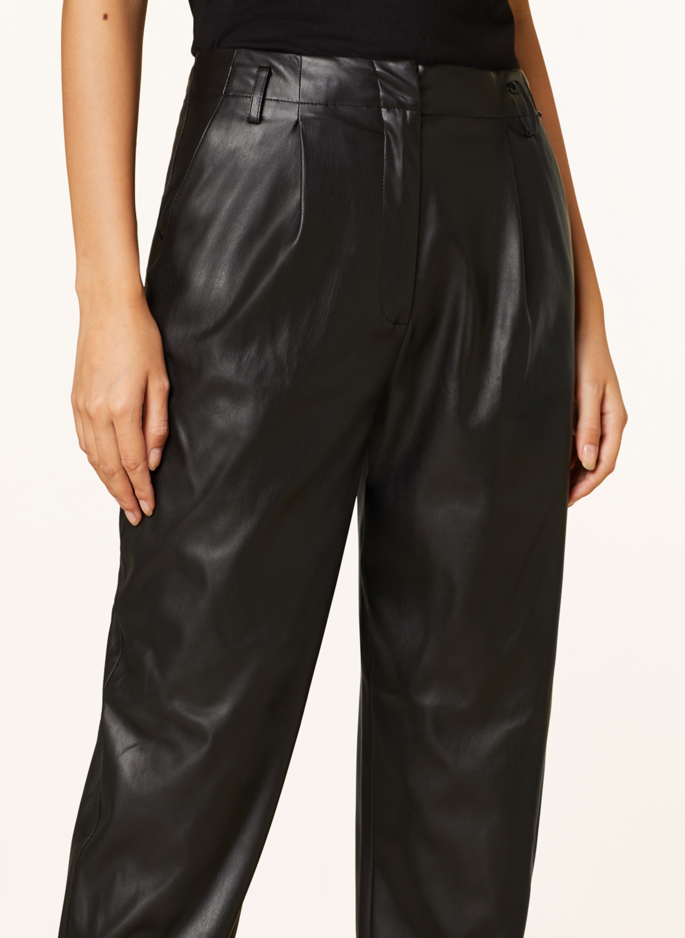LIU JO Pants in leather look, Color: BLACK (Image 5)
