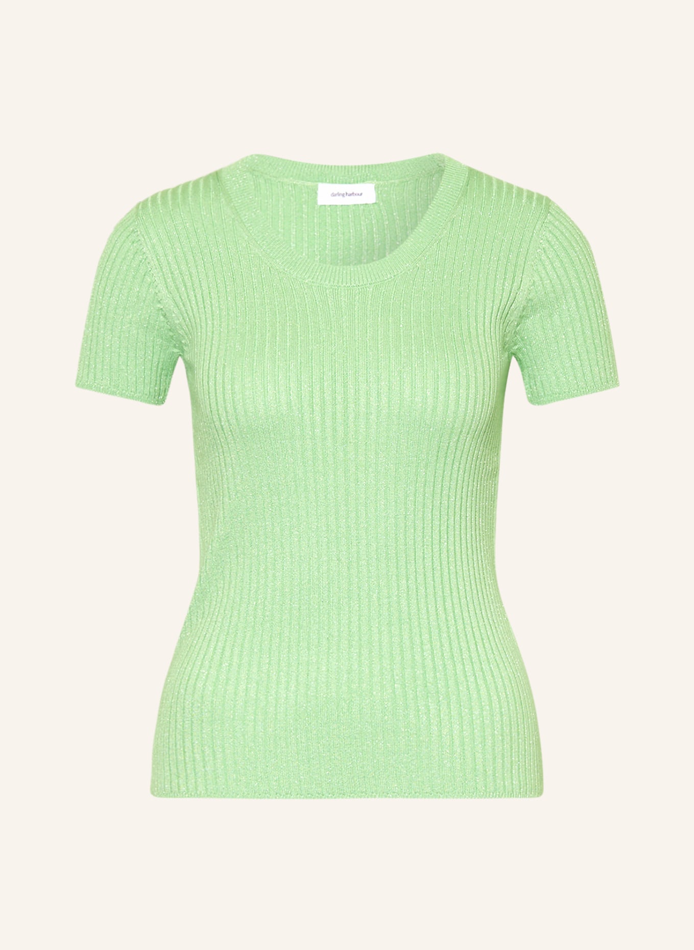 darling harbour Knit shirt with glitter thread, Color: NEON GREEN (Image 1)