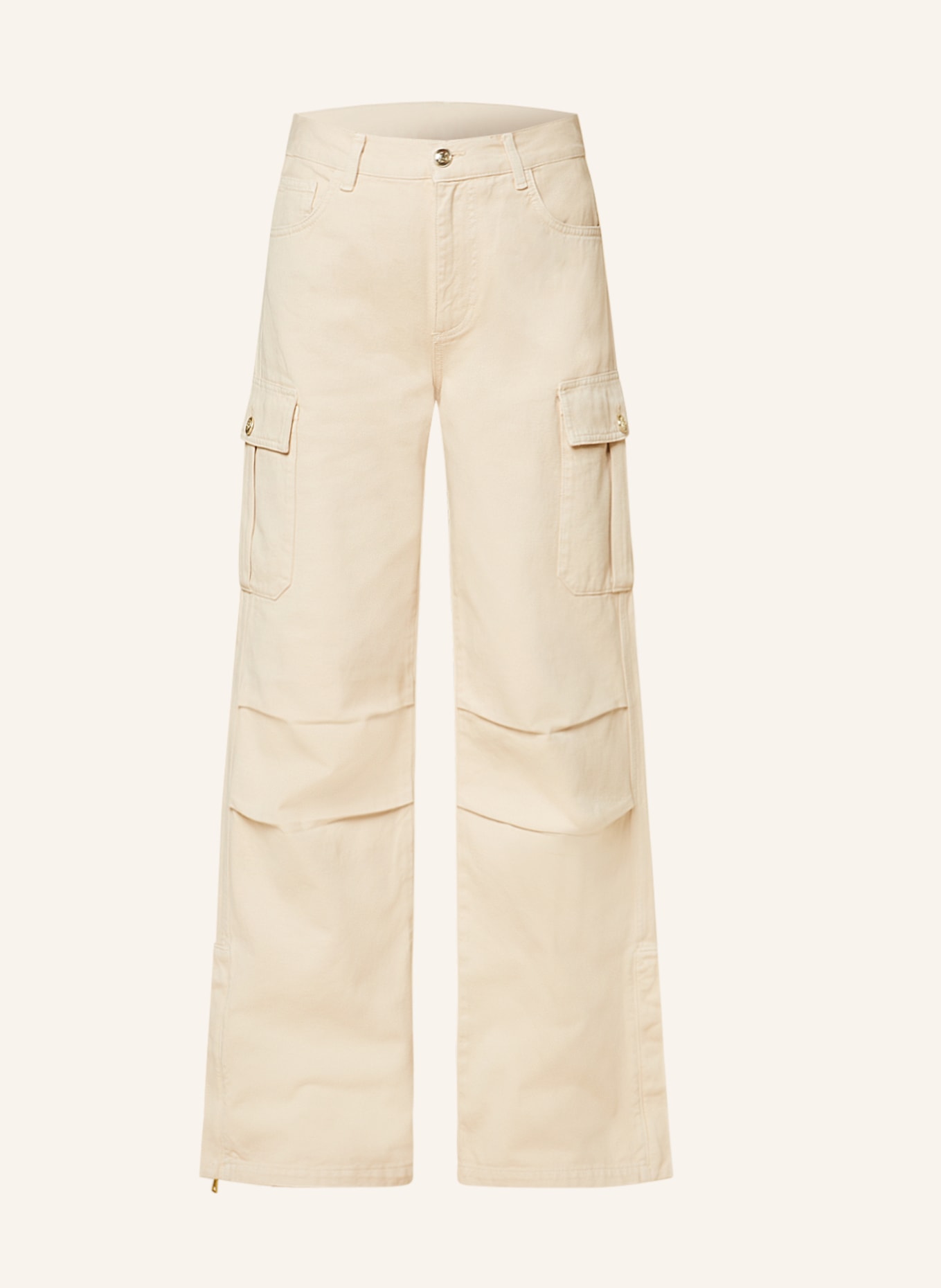LIU JO Cargo pants with decorative gem, Color: BEIGE (Image 1)
