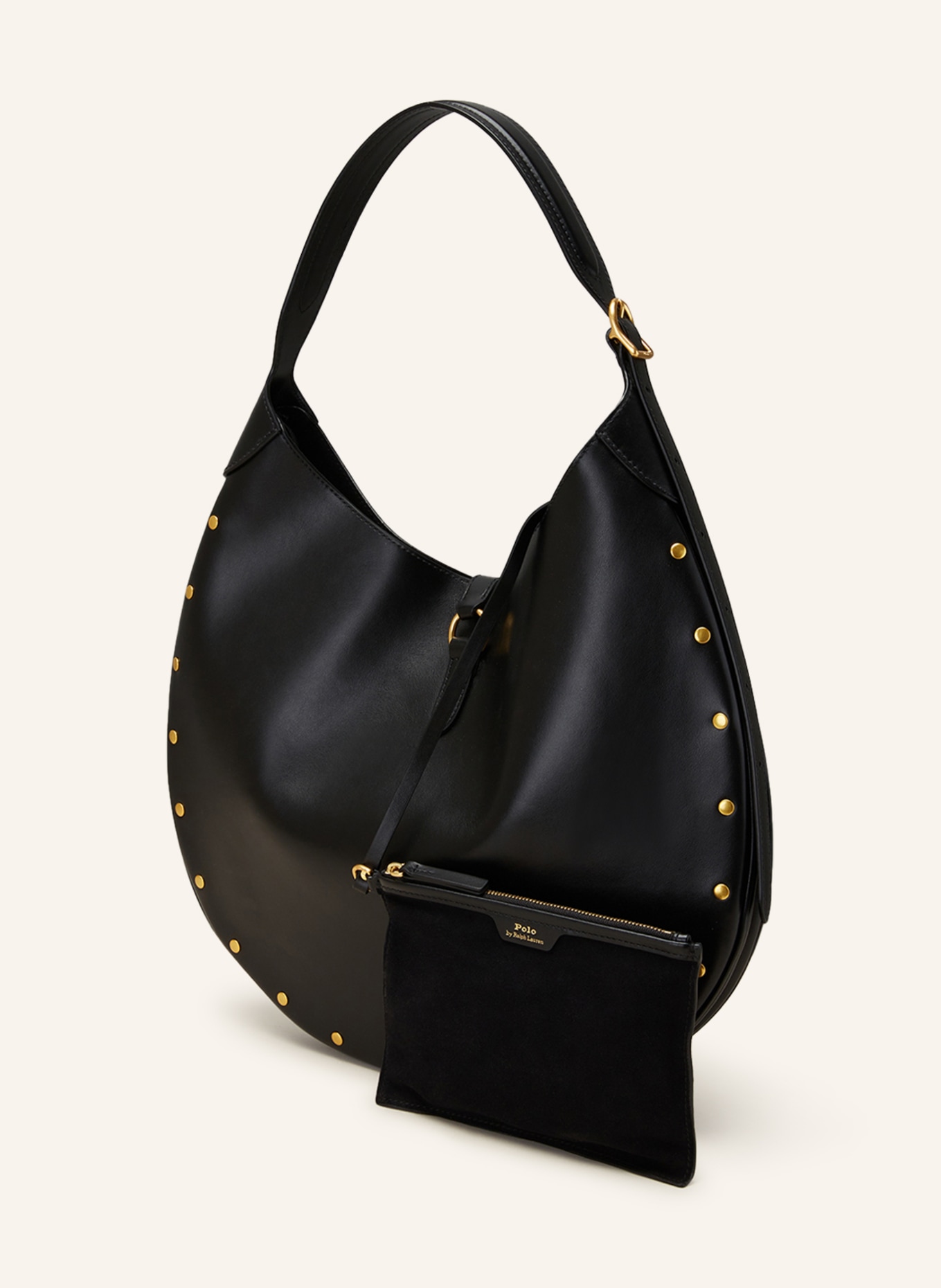 POLO RALPH LAUREN Hobo bag with pouch, Color: BLACK (Image 2)