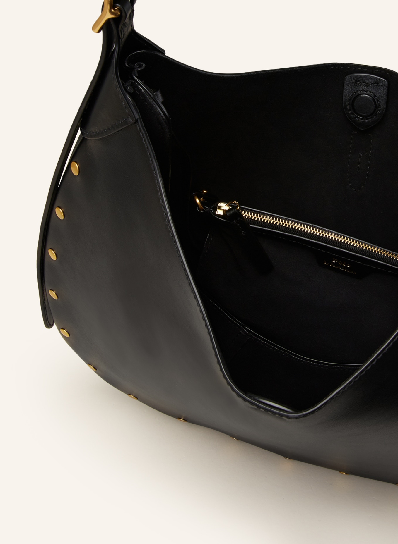 POLO RALPH LAUREN Hobo bag with pouch, Color: BLACK (Image 3)