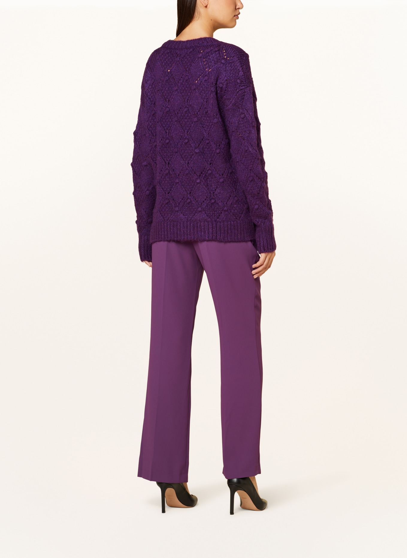 MORE & MORE Pullover, Farbe: DUNKELLILA (Bild 3)