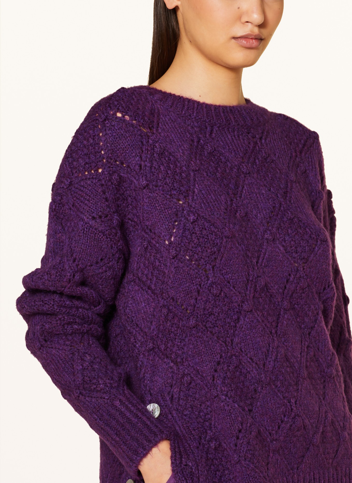 MORE & MORE Pullover, Farbe: DUNKELLILA (Bild 4)