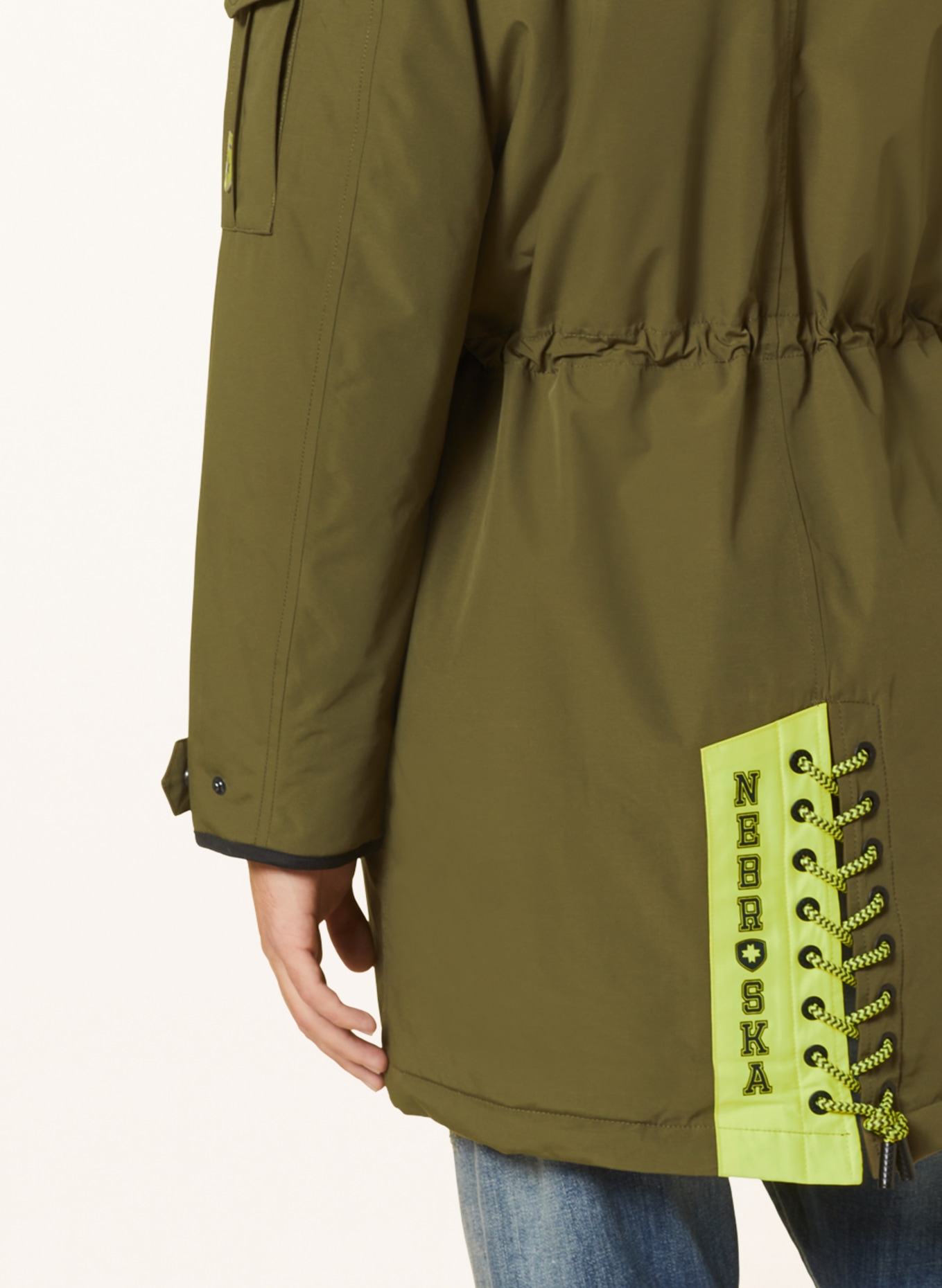 WELLENSTEYN Parka NEBRASKA: OLIV / GELB