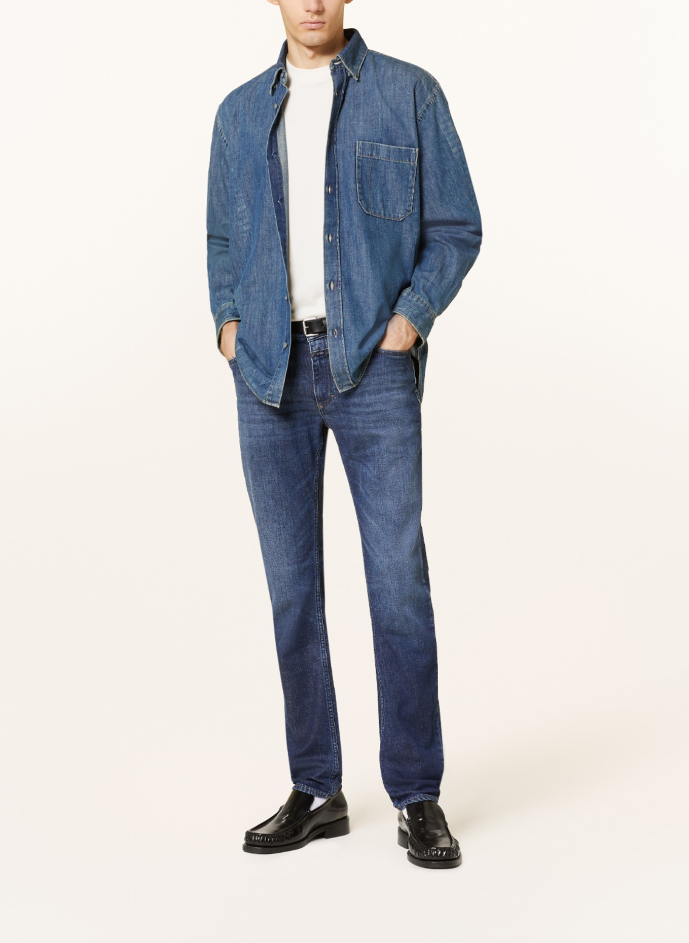 CLOSED Koszula jeansowa comfort fit, Kolor: GRANATOWY (Obrazek 2)