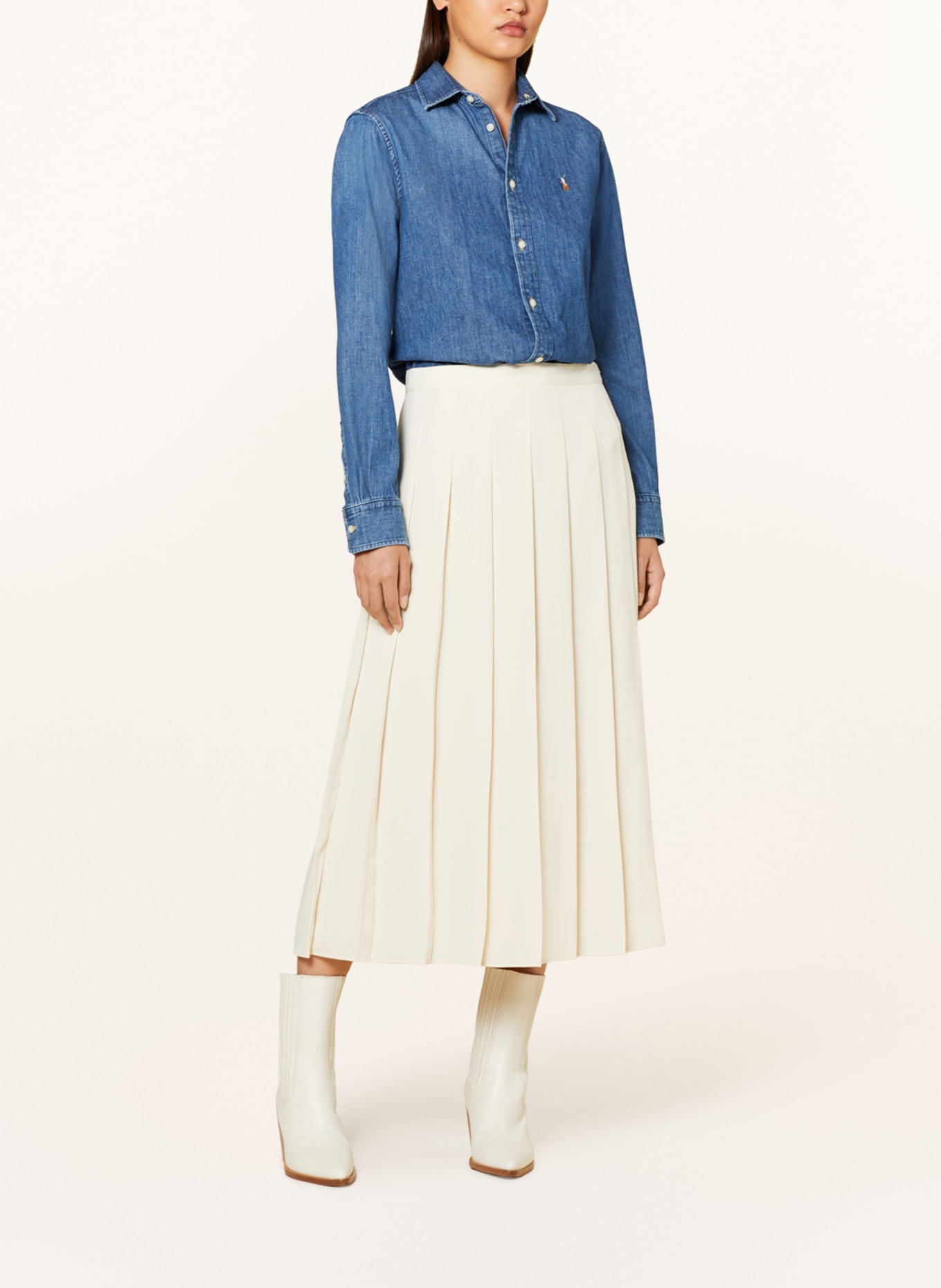POLO RALPH LAUREN Pleated skirt, Color: CREAM (Image 2)