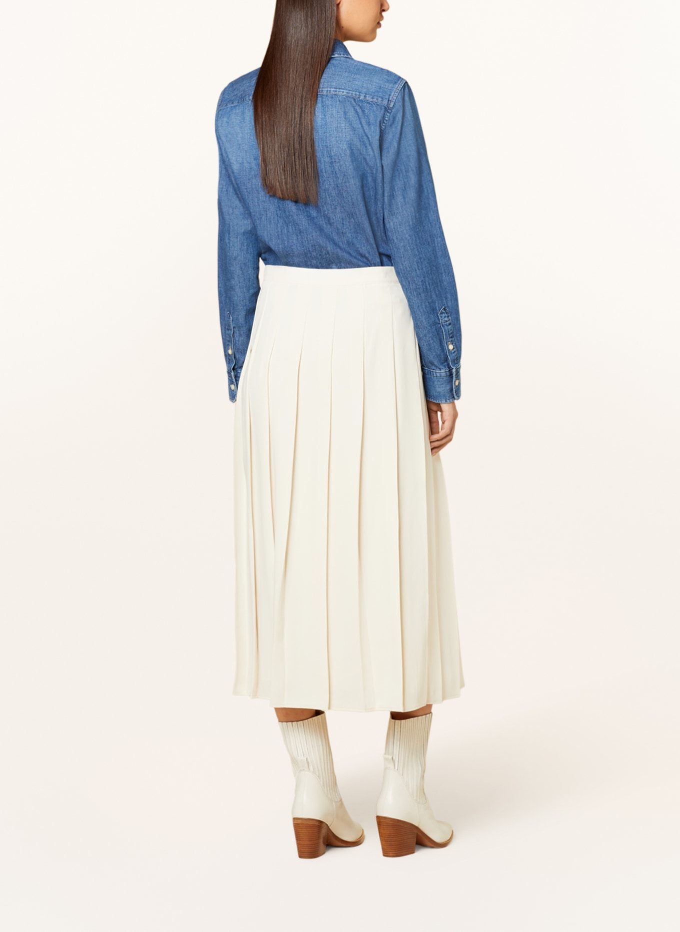 POLO RALPH LAUREN Pleated skirt, Color: CREAM (Image 3)