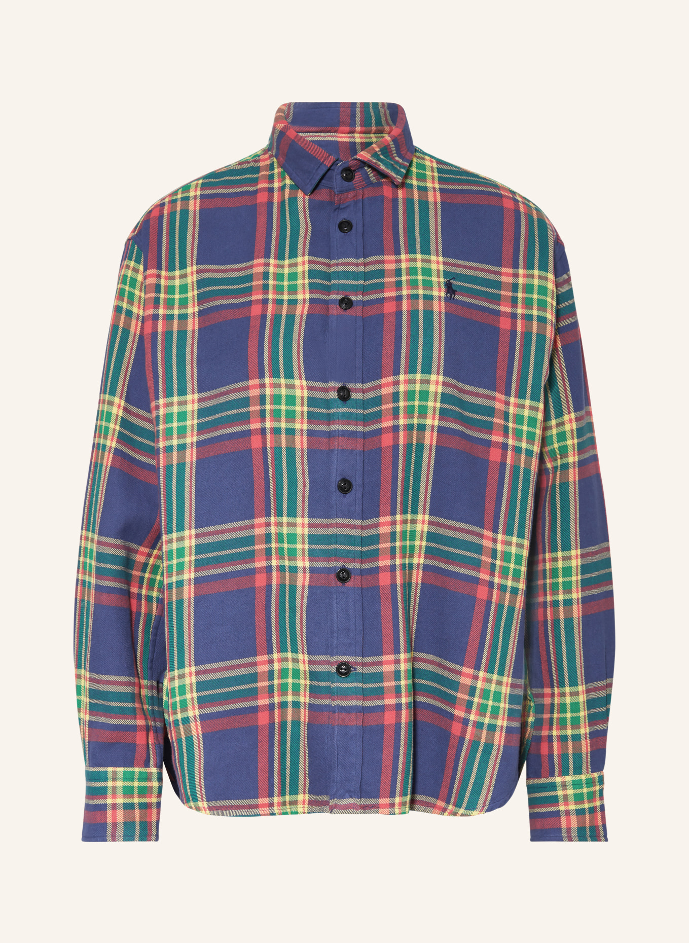 POLO RALPH LAUREN Shirt blouse in flannel, Color: BLUE/ RED/ YELLOW (Image 1)