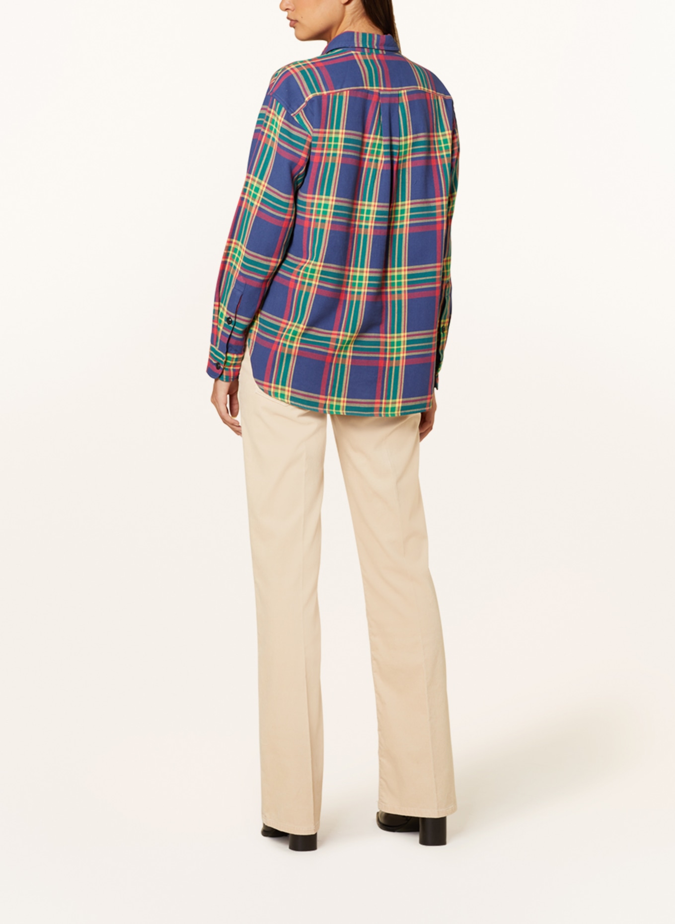 POLO RALPH LAUREN Shirt blouse in flannel, Color: BLUE/ RED/ YELLOW (Image 3)