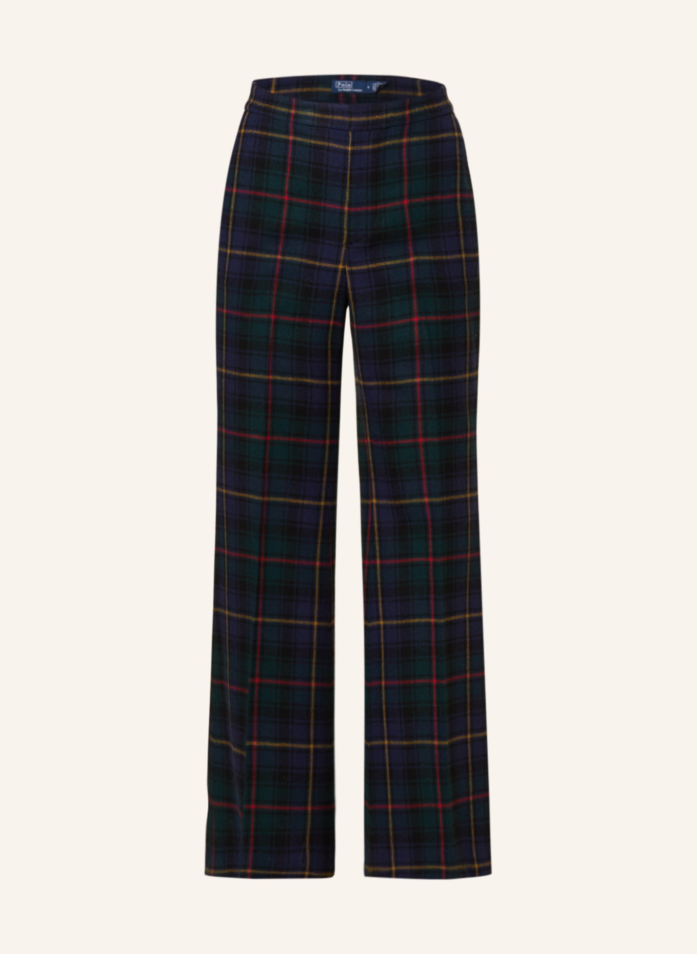 POLO RALPH LAUREN Bootcut trousers in flannel, Color: DARK BLUE/ RED/ DARK YELLOW (Image 1)