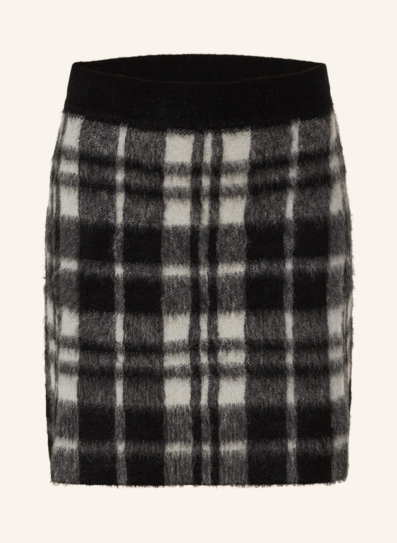 POLO RALPH LAUREN Knit skirt with alpaca, Color: BLACK/ CREAM (Image 1)