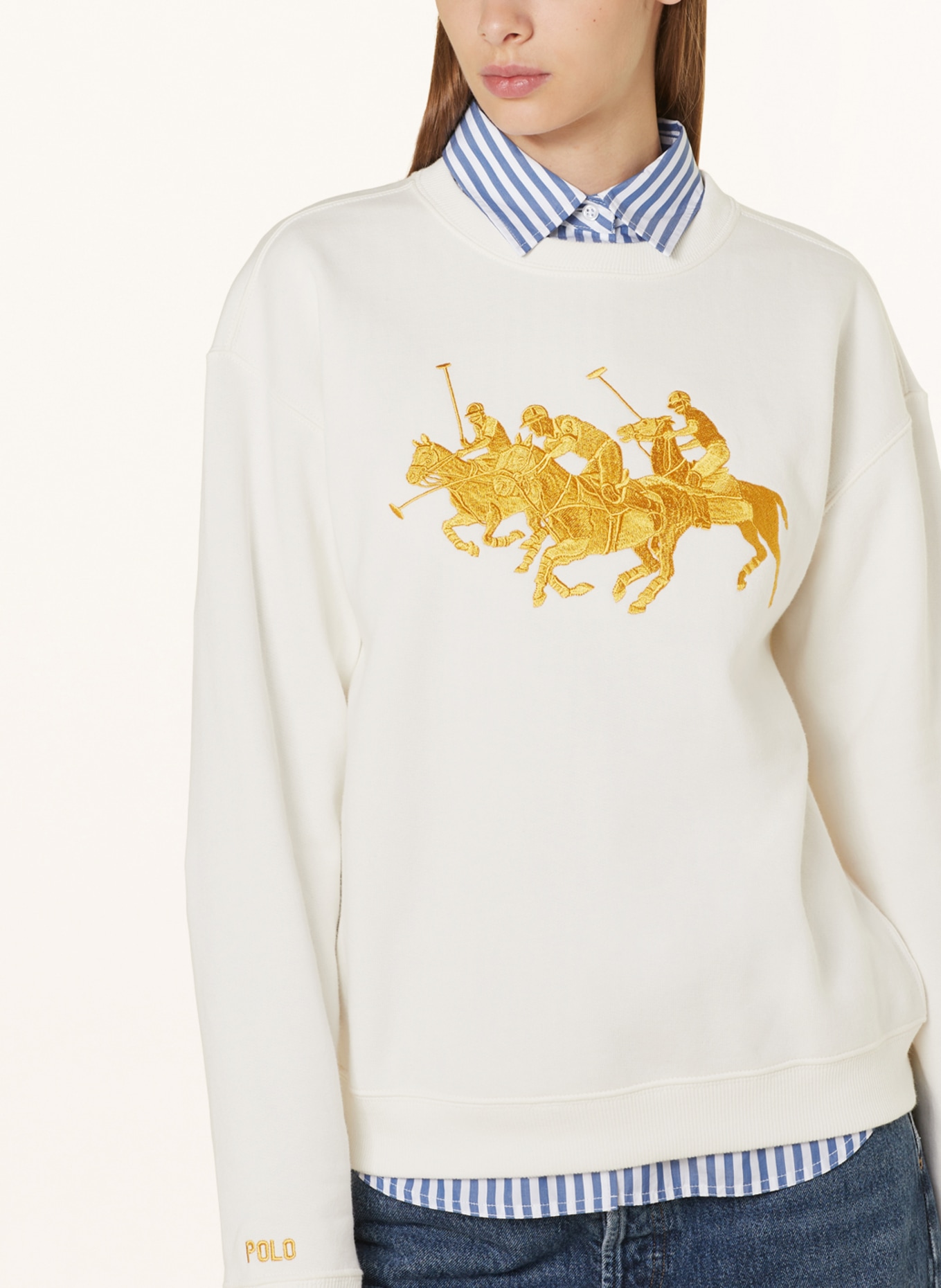 POLO RALPH LAUREN Sweatshirt, Farbe: WEISS/ DUNKELGELB (Bild 4)