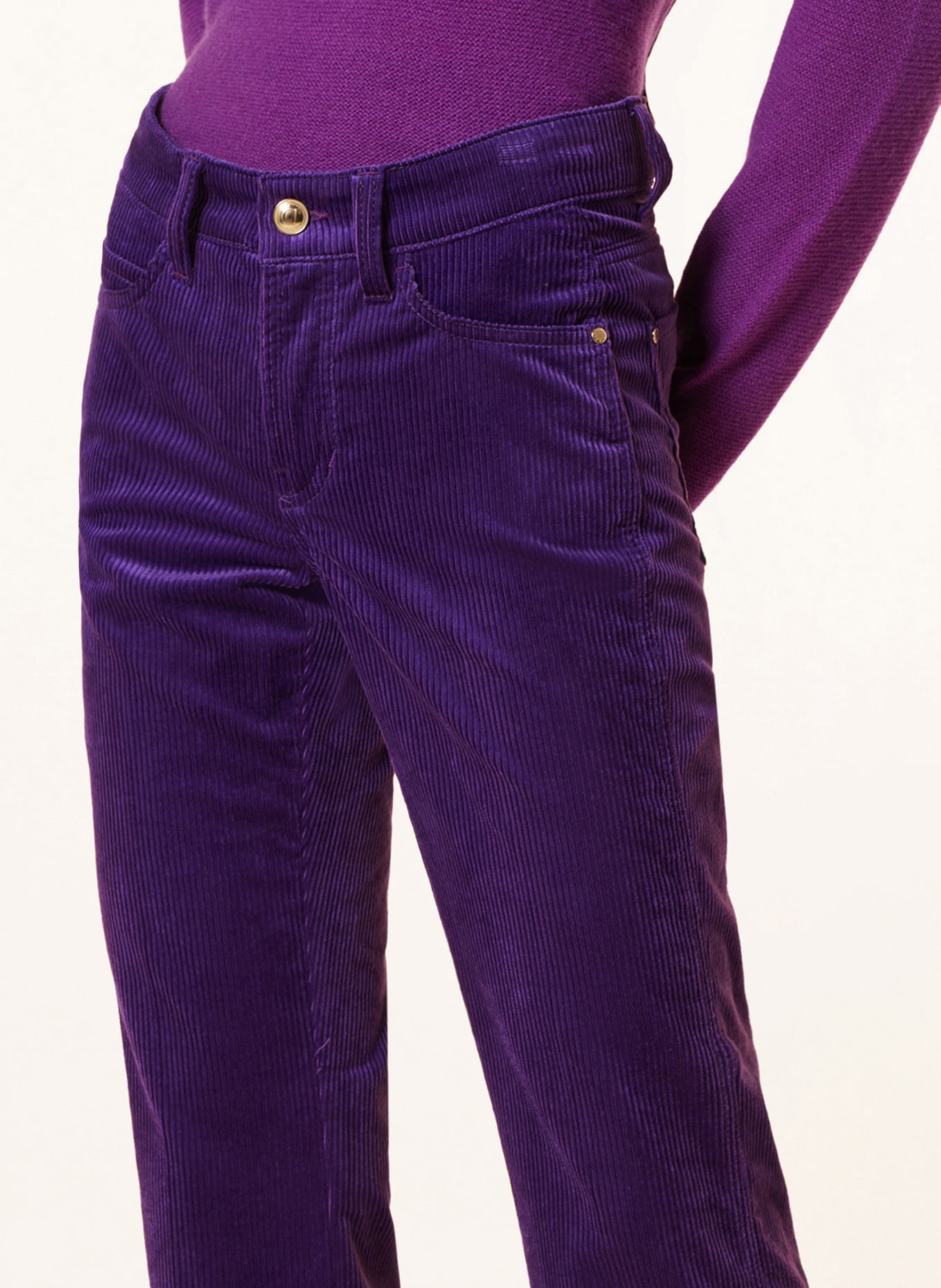 Straight corduroy trousers Woman, Purple | TWINSET Milano