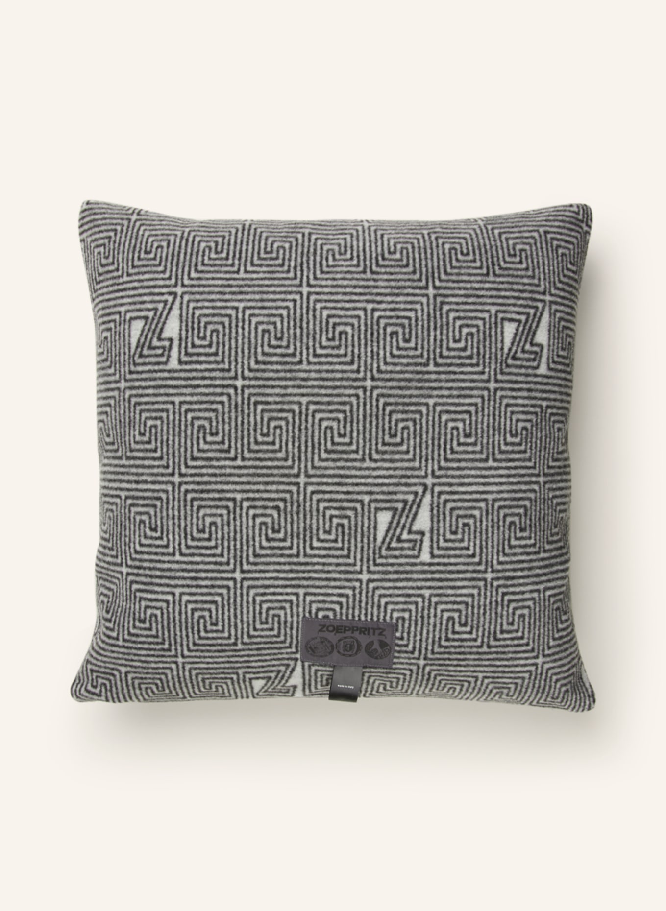 zoeppritz Decorative cushion cover LEGACY, Color: BLACK/ GRAY (Image 2)