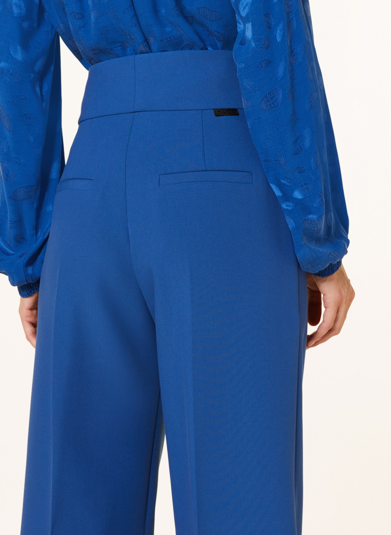 HUGO Wide leg trousers HIMIA, Color: BLUE (Image 5)