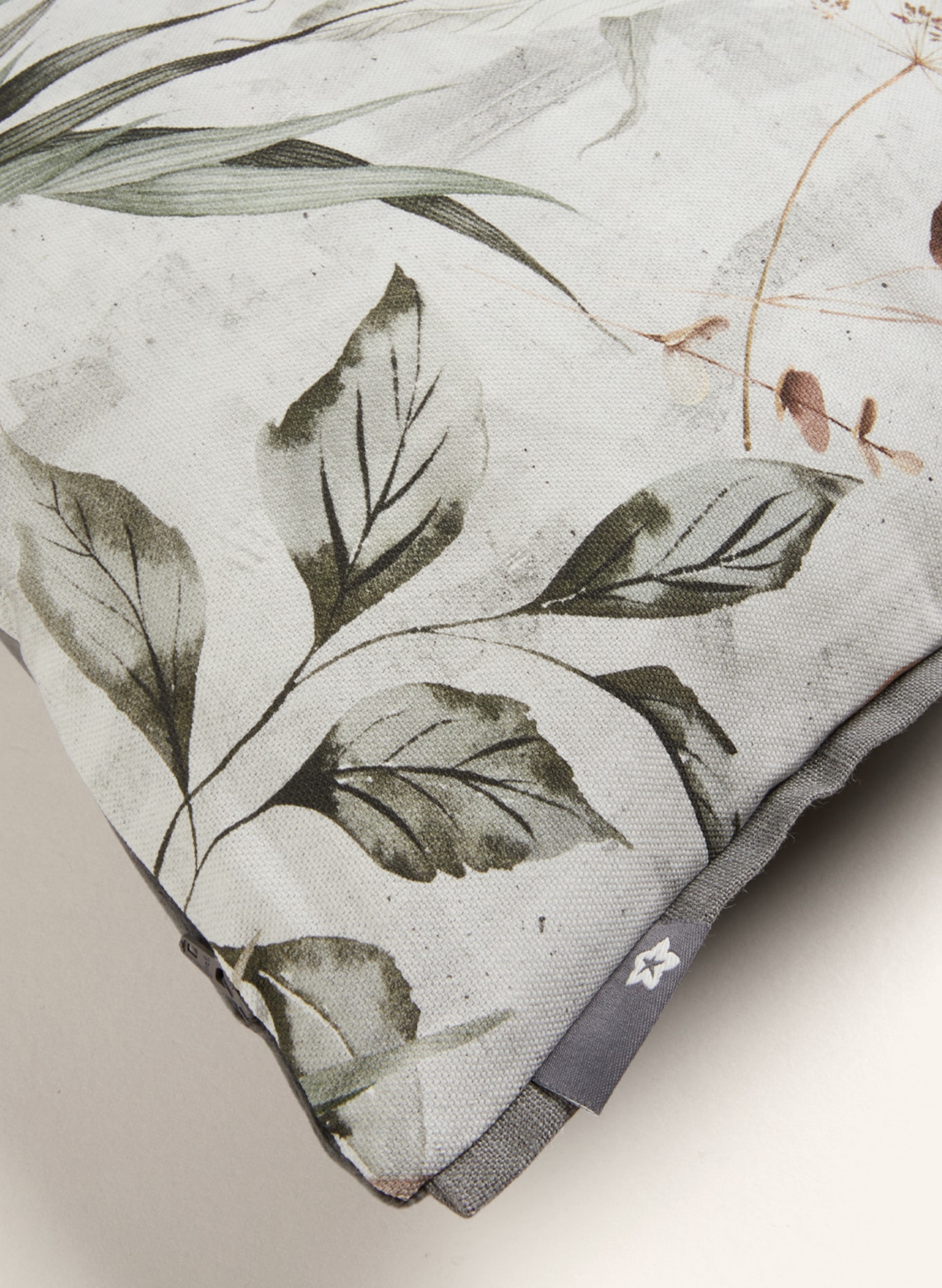 pichler Decorative cushion cover MAVI-K, Color: LIGHT GRAY/ GREEN/ BROWN (Image 3)