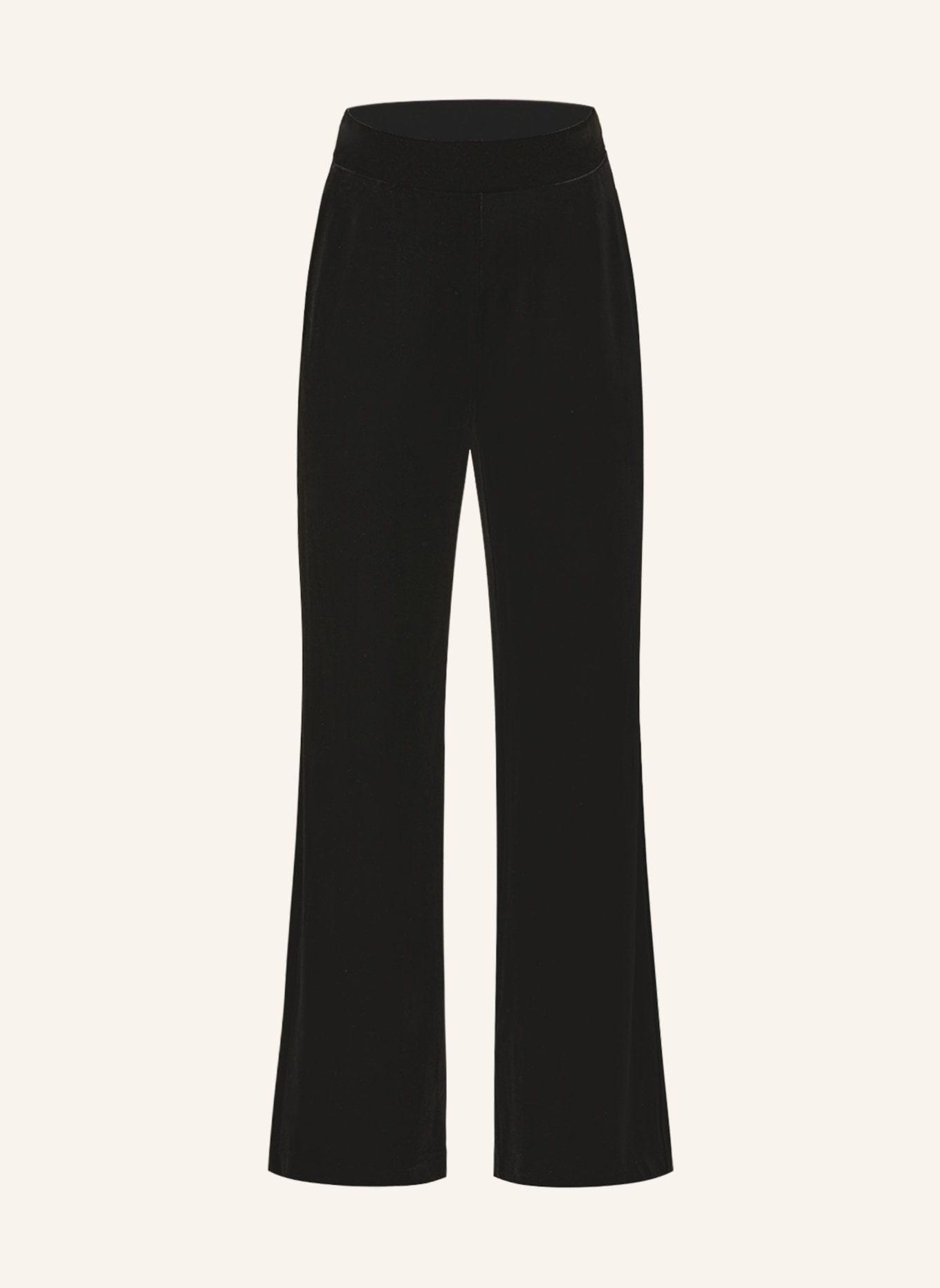 RIANI Wide leg trousers made of velvet, Color: BLACK (Image 1)