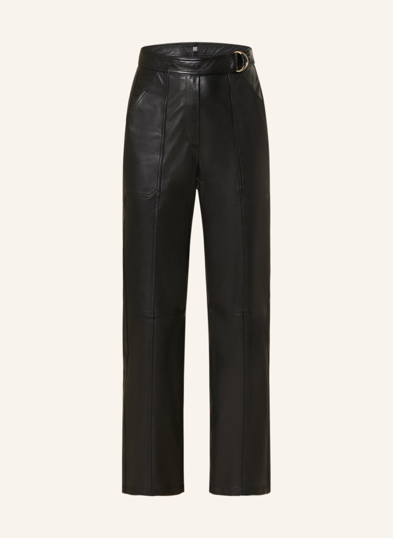 RIANI Leather trousers, Color: BLACK (Image 1)