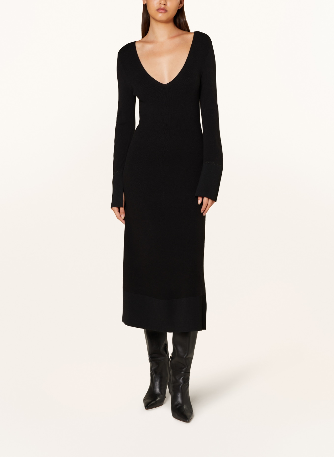 RIANI Knit dress with glitter thread, Color: BLACK (Image 2)