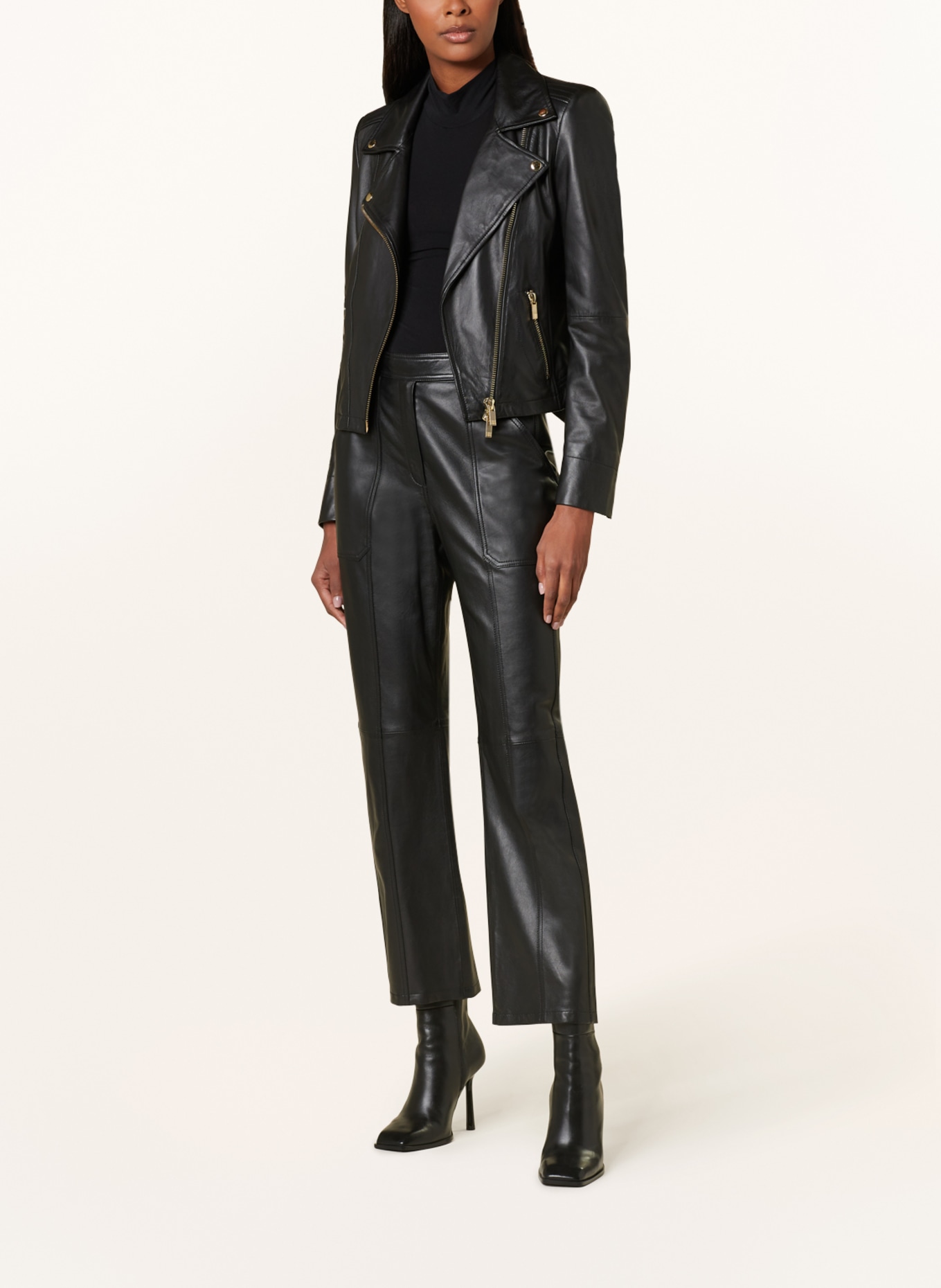 RIANI Leather jacket, Color: BLACK (Image 2)