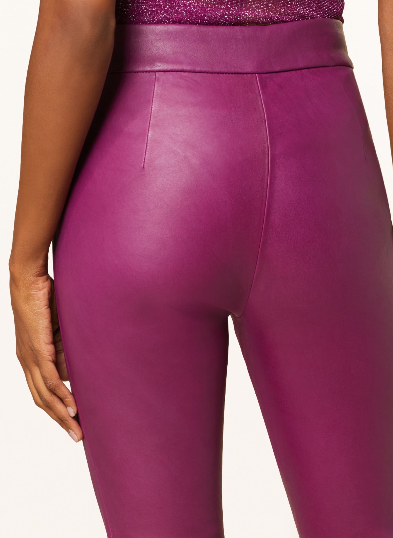 RIANI Spodnie skórzane, Kolor: FUKSJA (Obrazek 5)