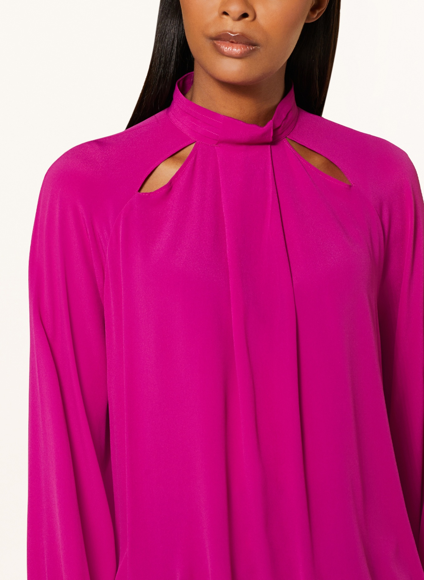 RIANI Shirt blouse with silk and cut-outs, Color: FUCHSIA (Image 4)