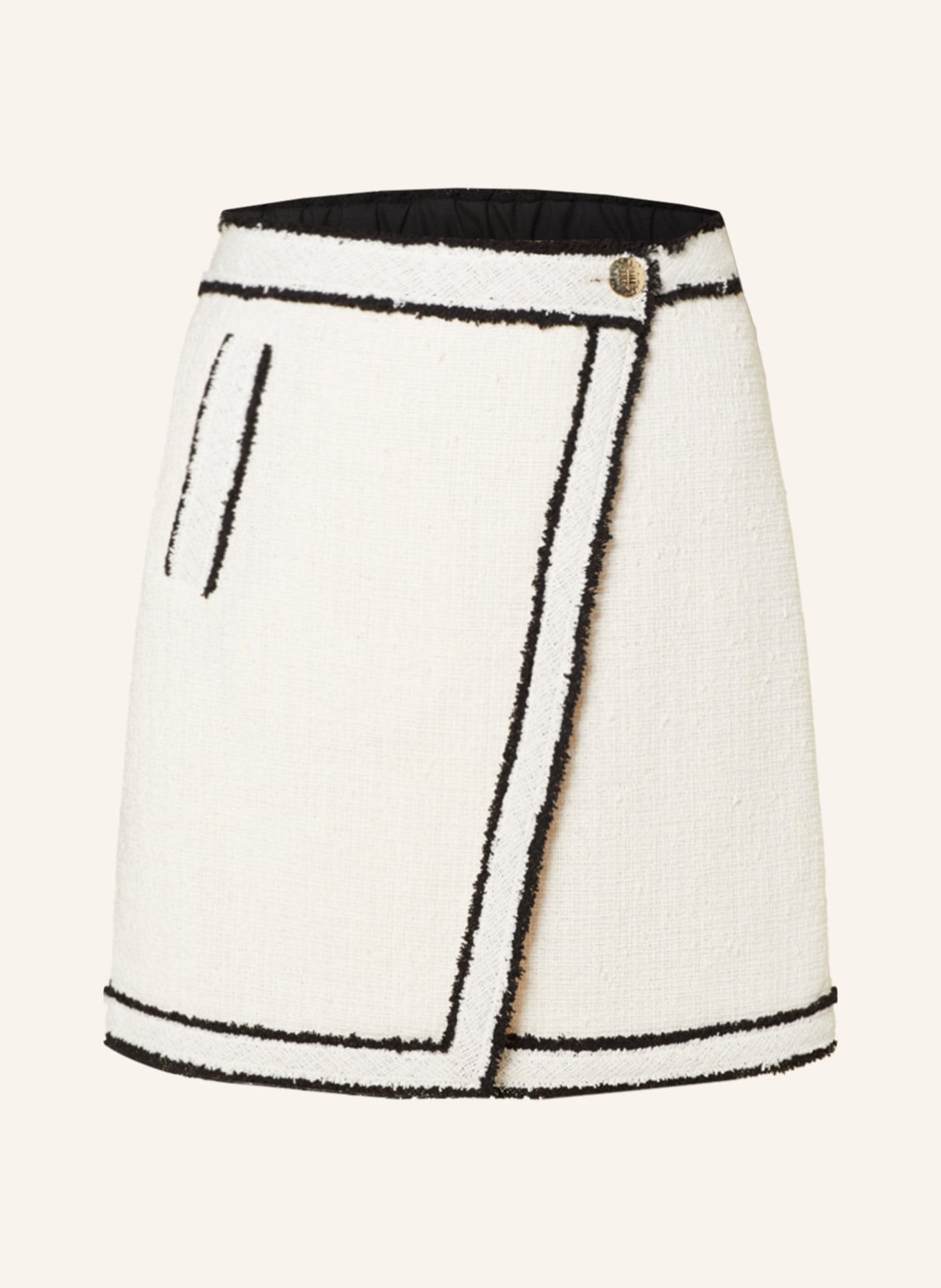 RIANI Bouclé wrap skirt, Color: WHITE (Image 1)