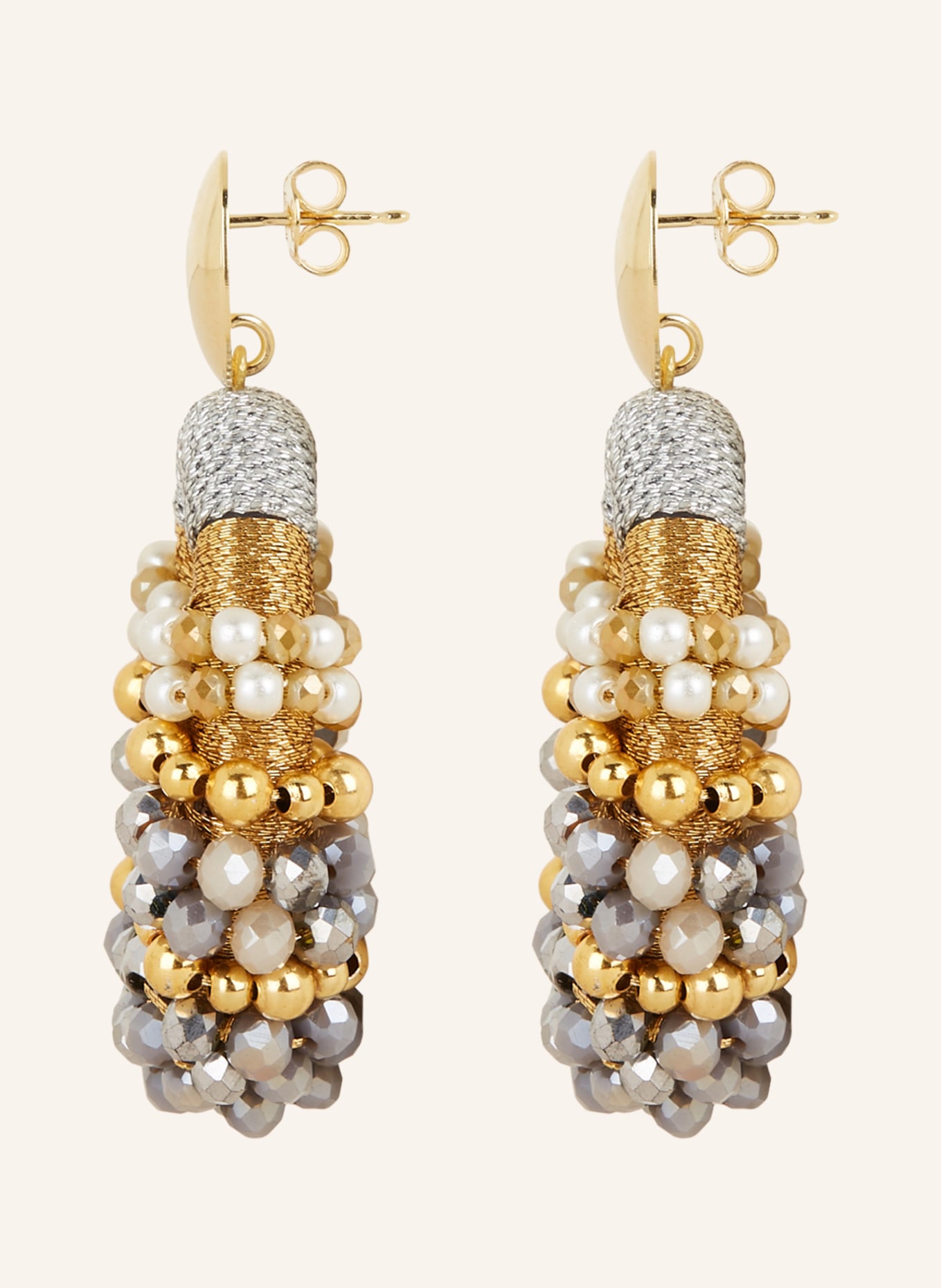 LOTT.gioielli Dangle earrings, Color: GOLD/ GRAY/ WHITE (Image 2)