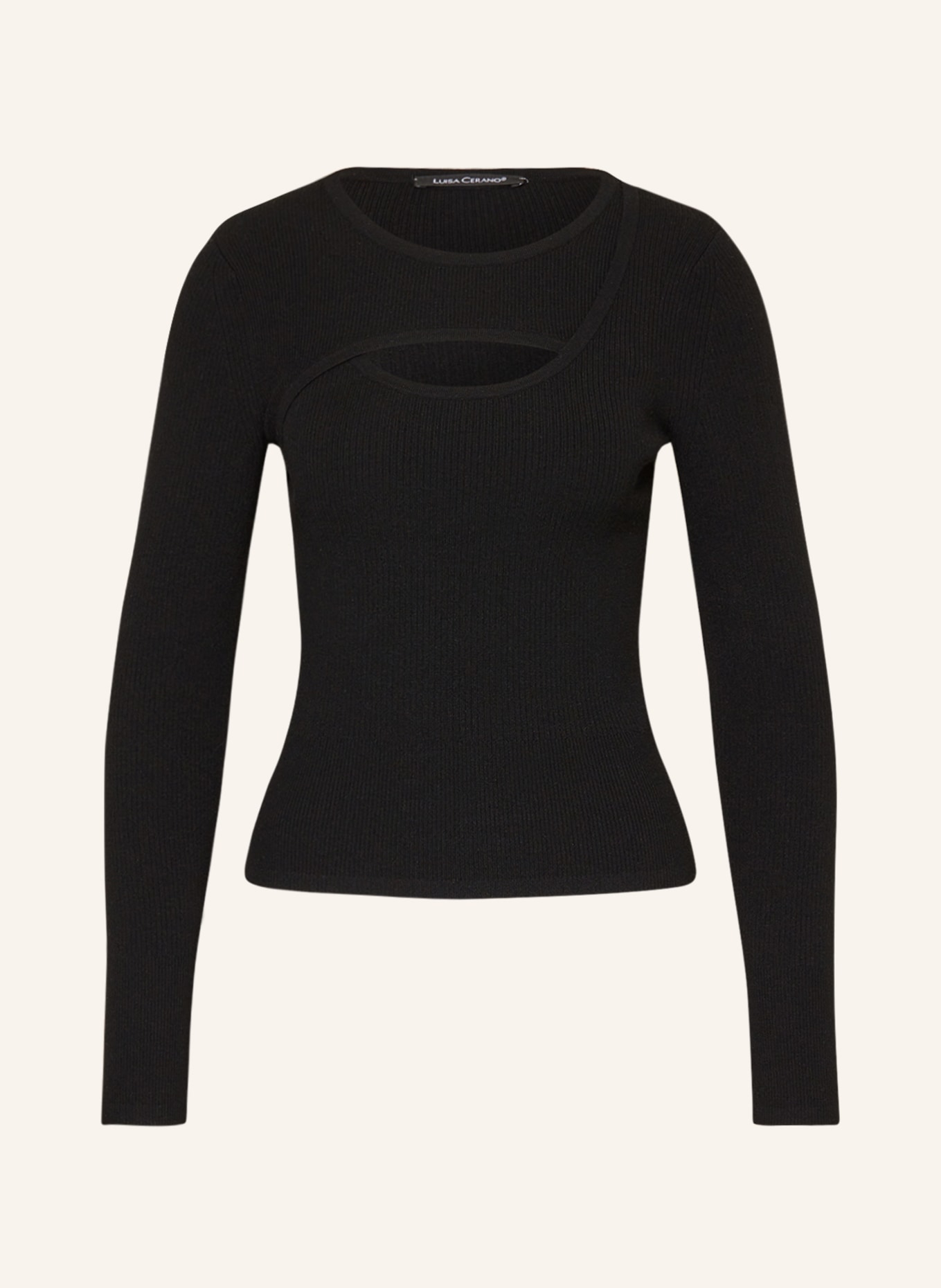 LUISA CERANO Sweater with cut-out, Color: BLACK (Image 1)