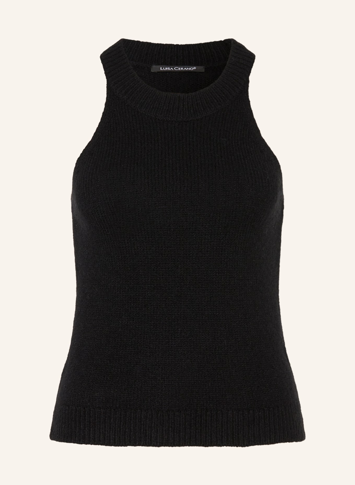 LUISA CERANO Knit top with alpaca, Color: BLACK (Image 1)
