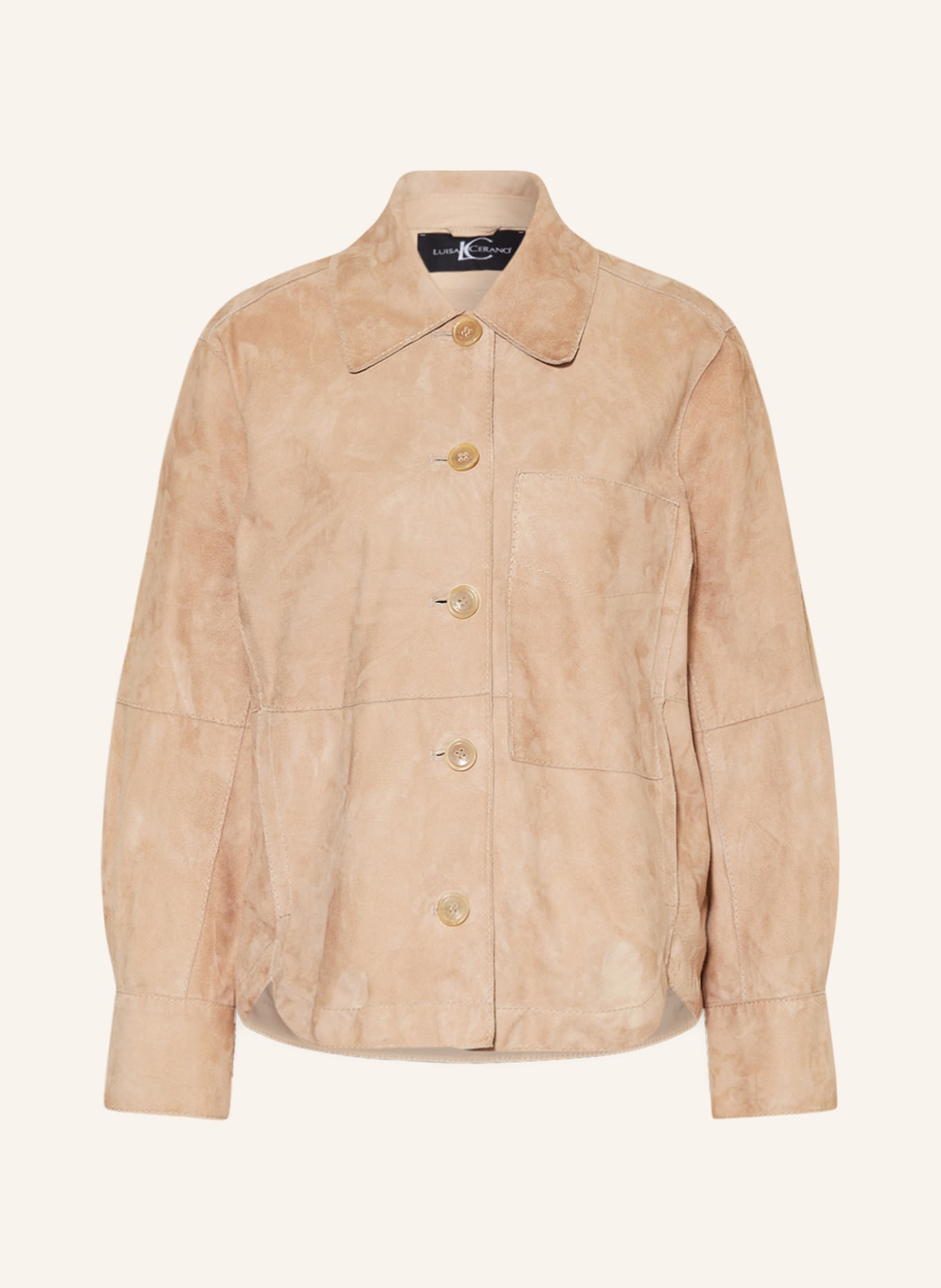 LUISA CERANO Leather jacket, Color: BEIGE (Image 1)