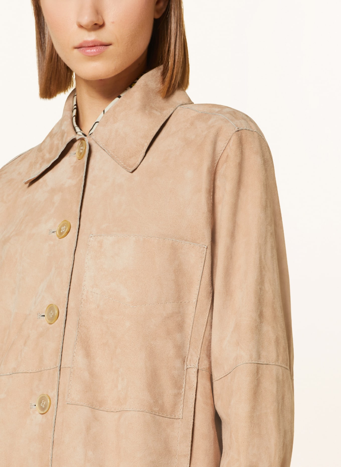 LUISA CERANO Leather jacket, Color: BEIGE (Image 4)