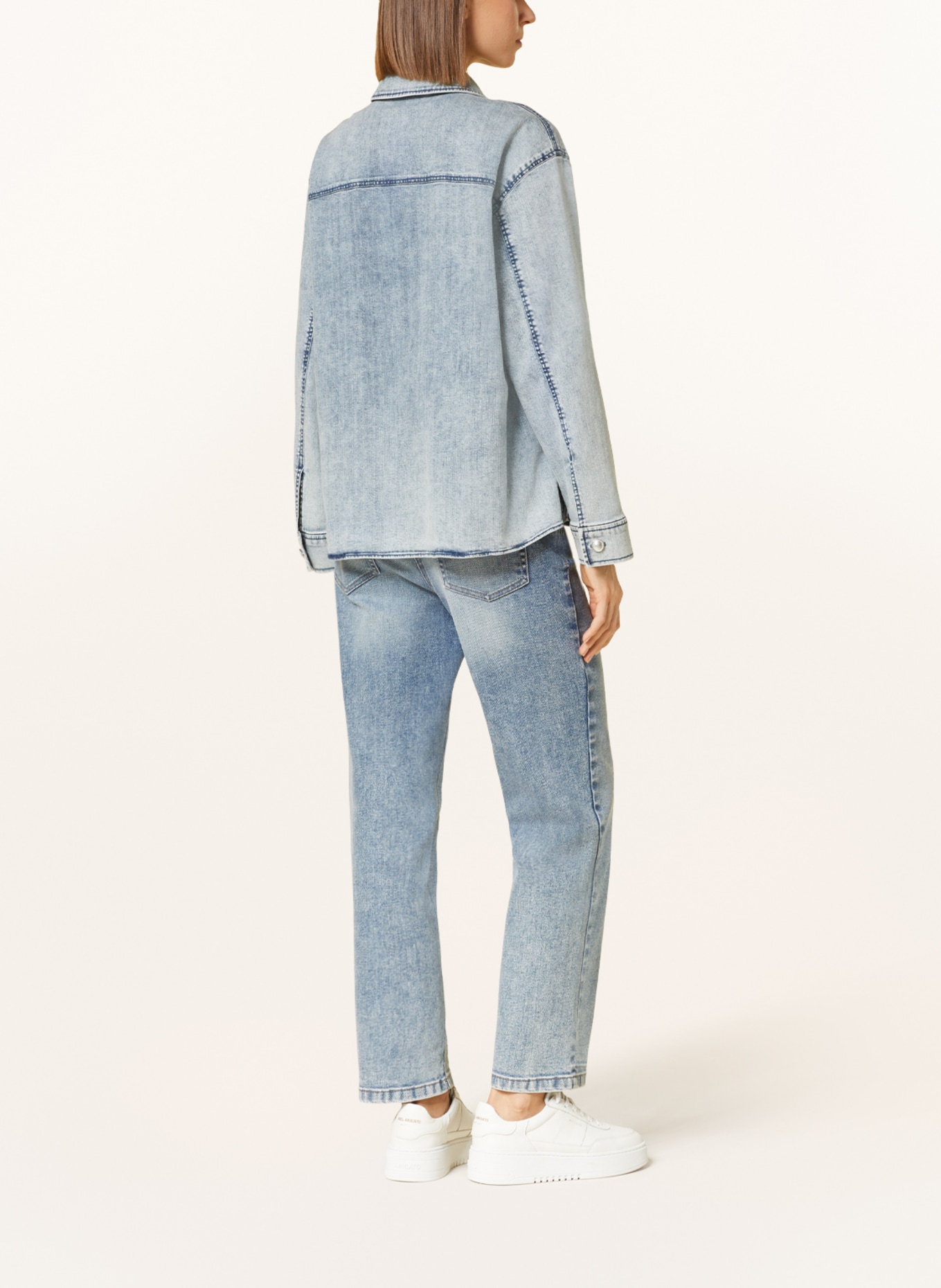 LUISA CERANO Blusenshirt aus Jeans, Farbe: HELLBLAU (Bild 3)