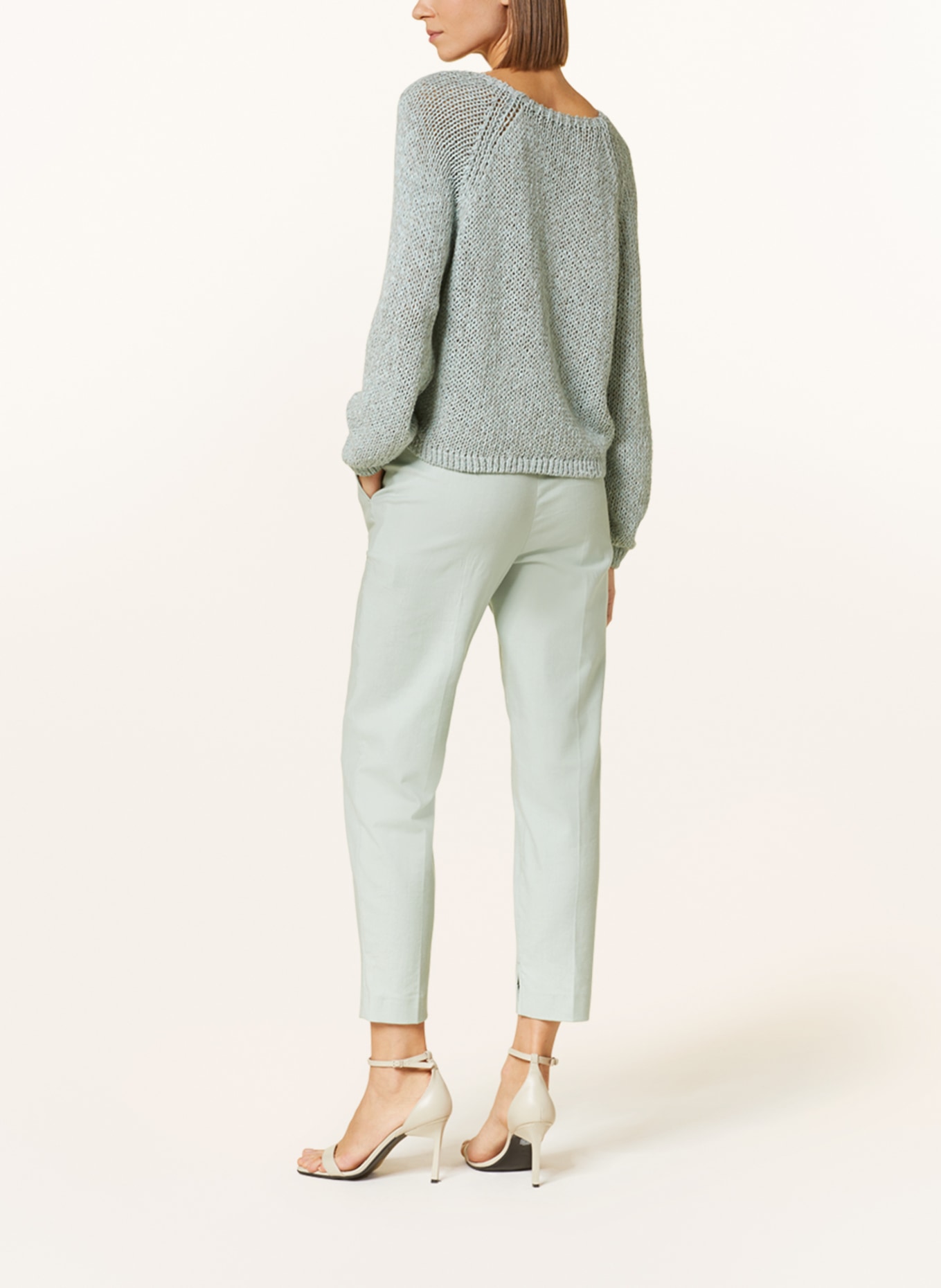 LUISA CERANO Pullover mit Leinen, Farbe: MINT (Bild 3)