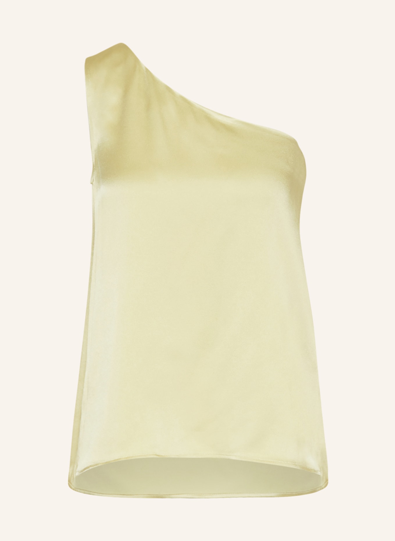 LUISA CERANO One-shoulder top made of satin, Color: LIGHT YELLOW (Image 1)