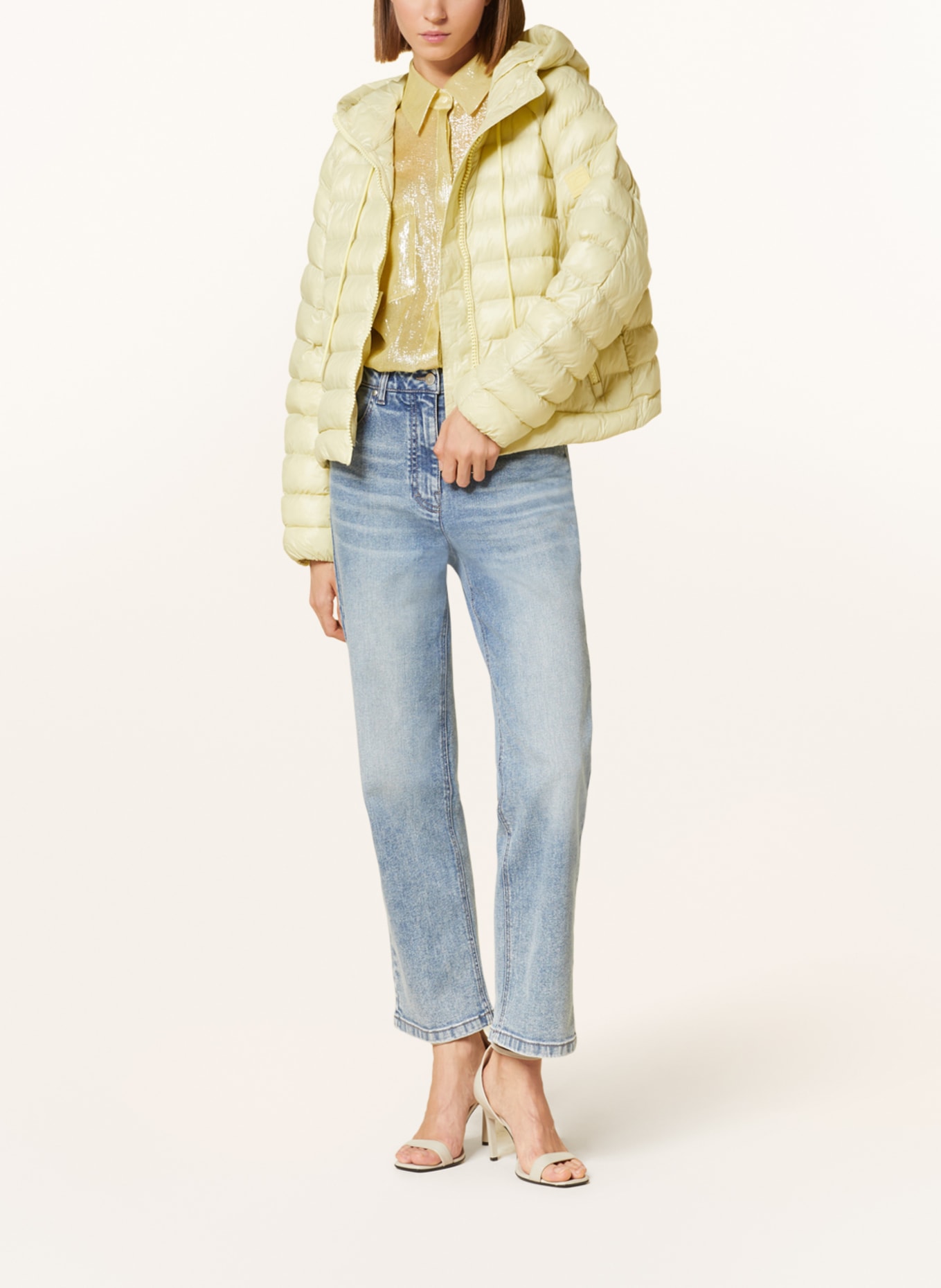 LUISA CERANO Quilted jacket, Color: LIGHT YELLOW (Image 2)