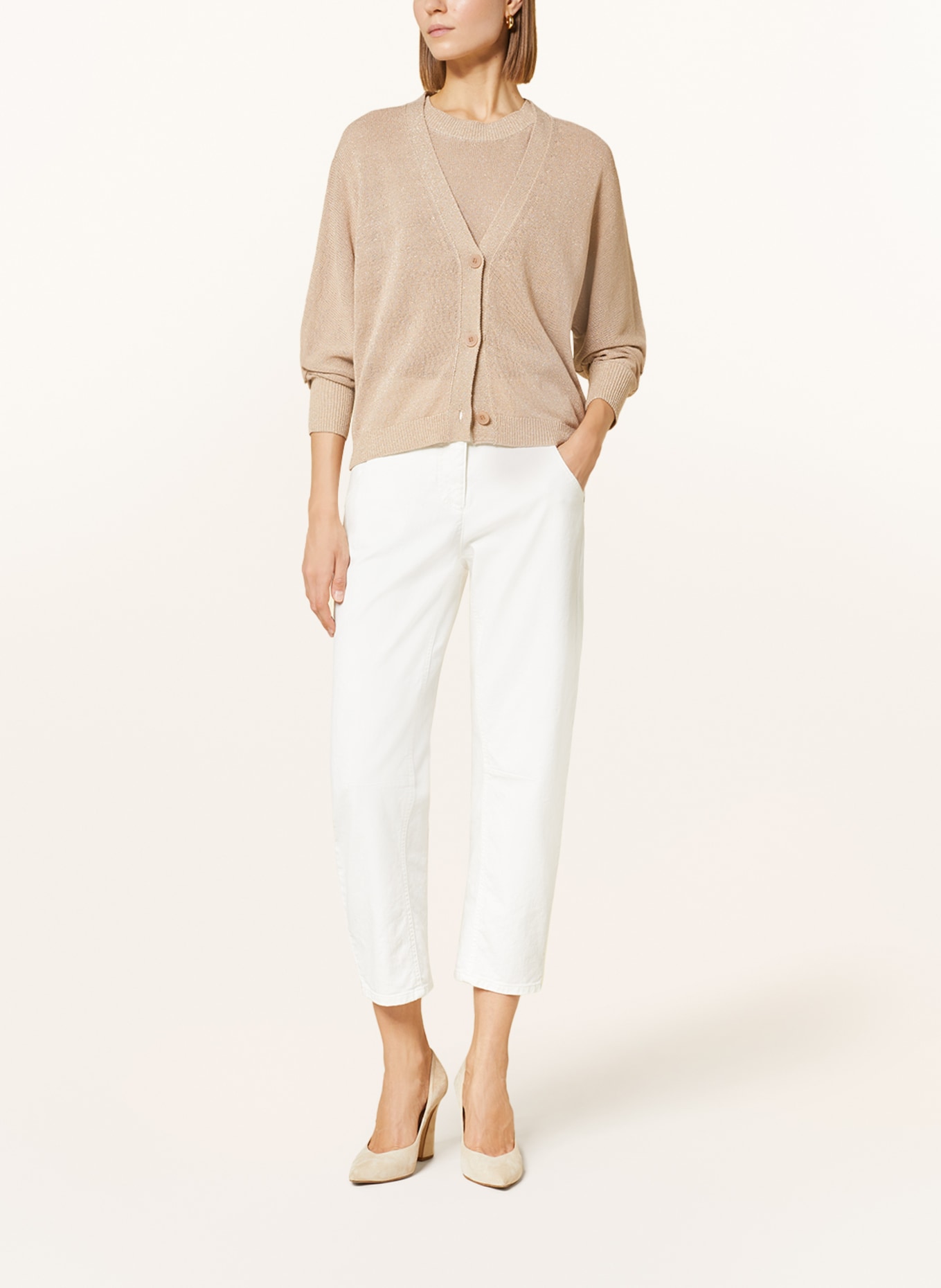 LUISA CERANO 7/8 jeans, Color: WHITE (Image 2)