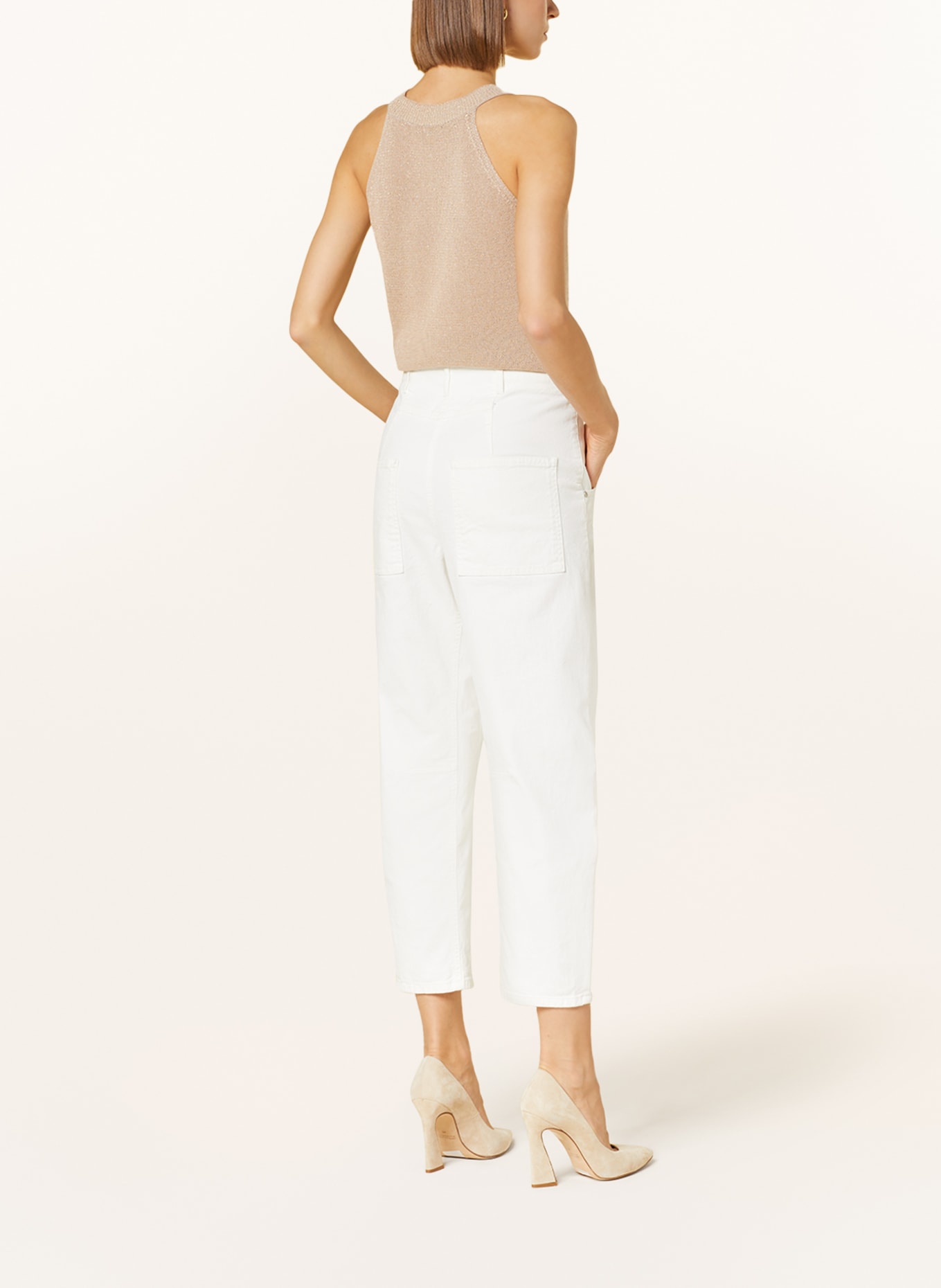 LUISA CERANO 7/8 jeans, Color: WHITE (Image 3)