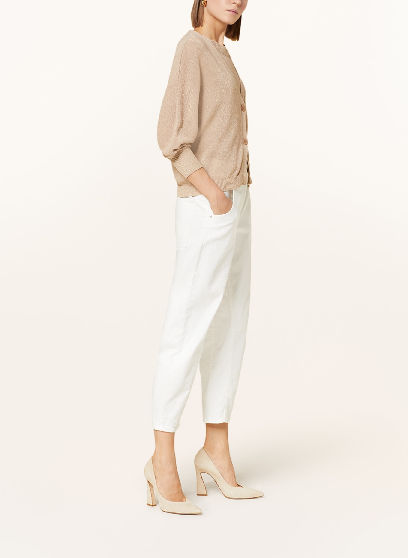 LUISA CERANO 7/8 jeans, Color: WHITE (Image 4)