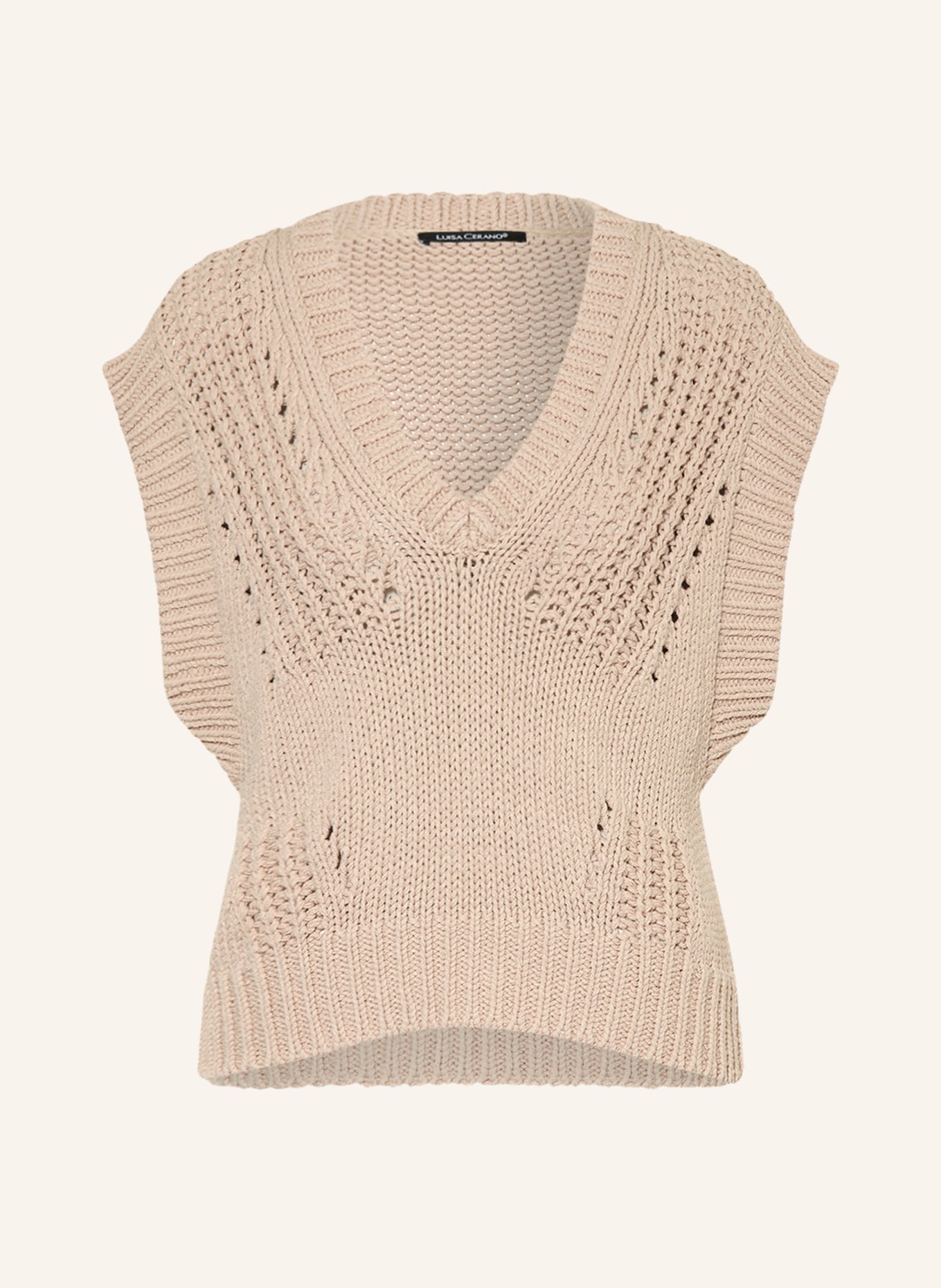LUISA CERANO Sweater vest, Color: BEIGE (Image 1)