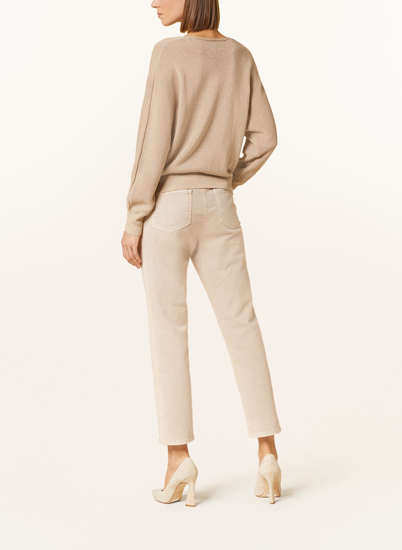 LUISA CERANO Sweater with glitter thread, Color: BEIGE (Image 3)