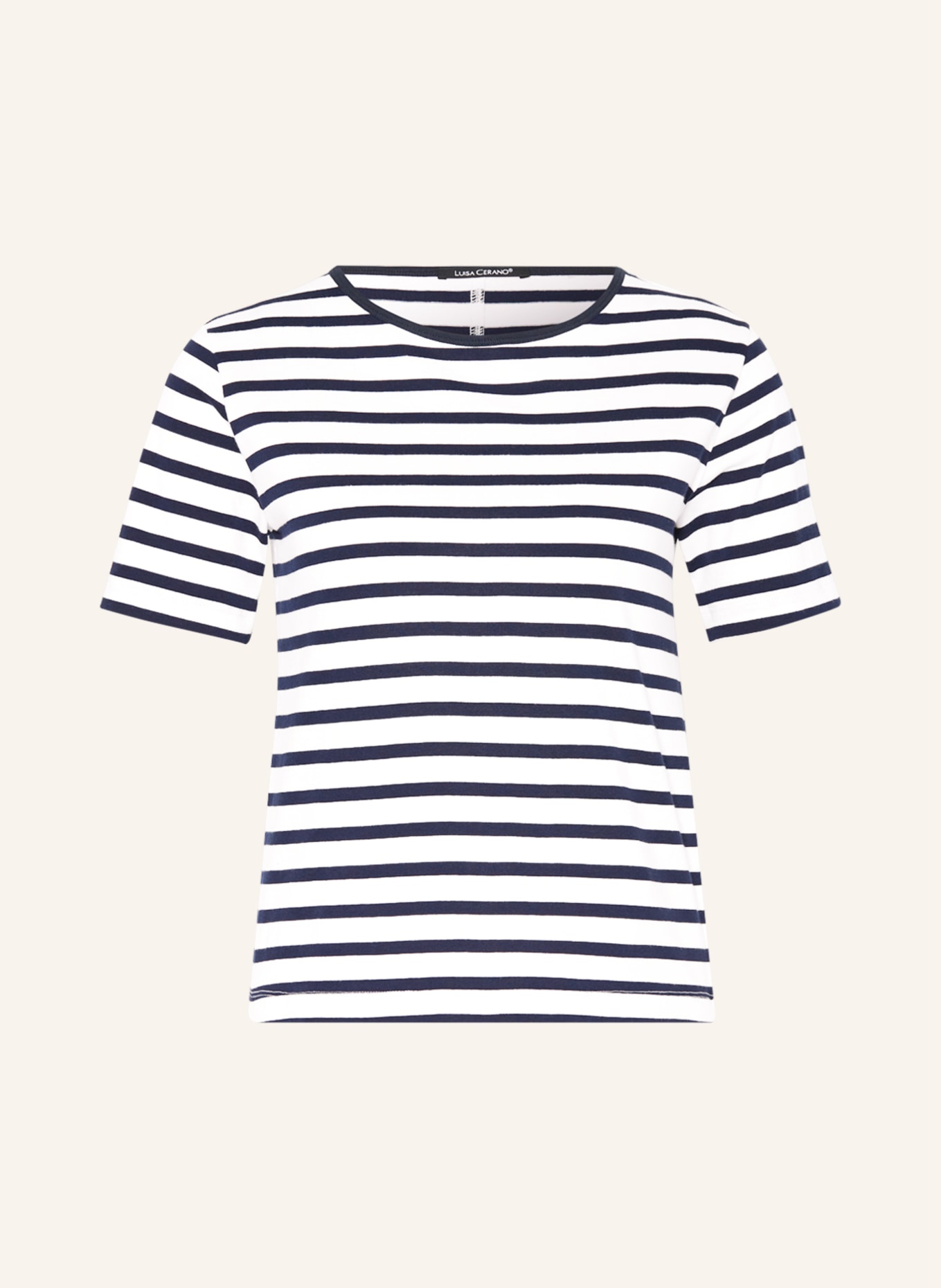 LUISA CERANO T-shirt, Color: WHITE/ DARK BLUE (Image 1)